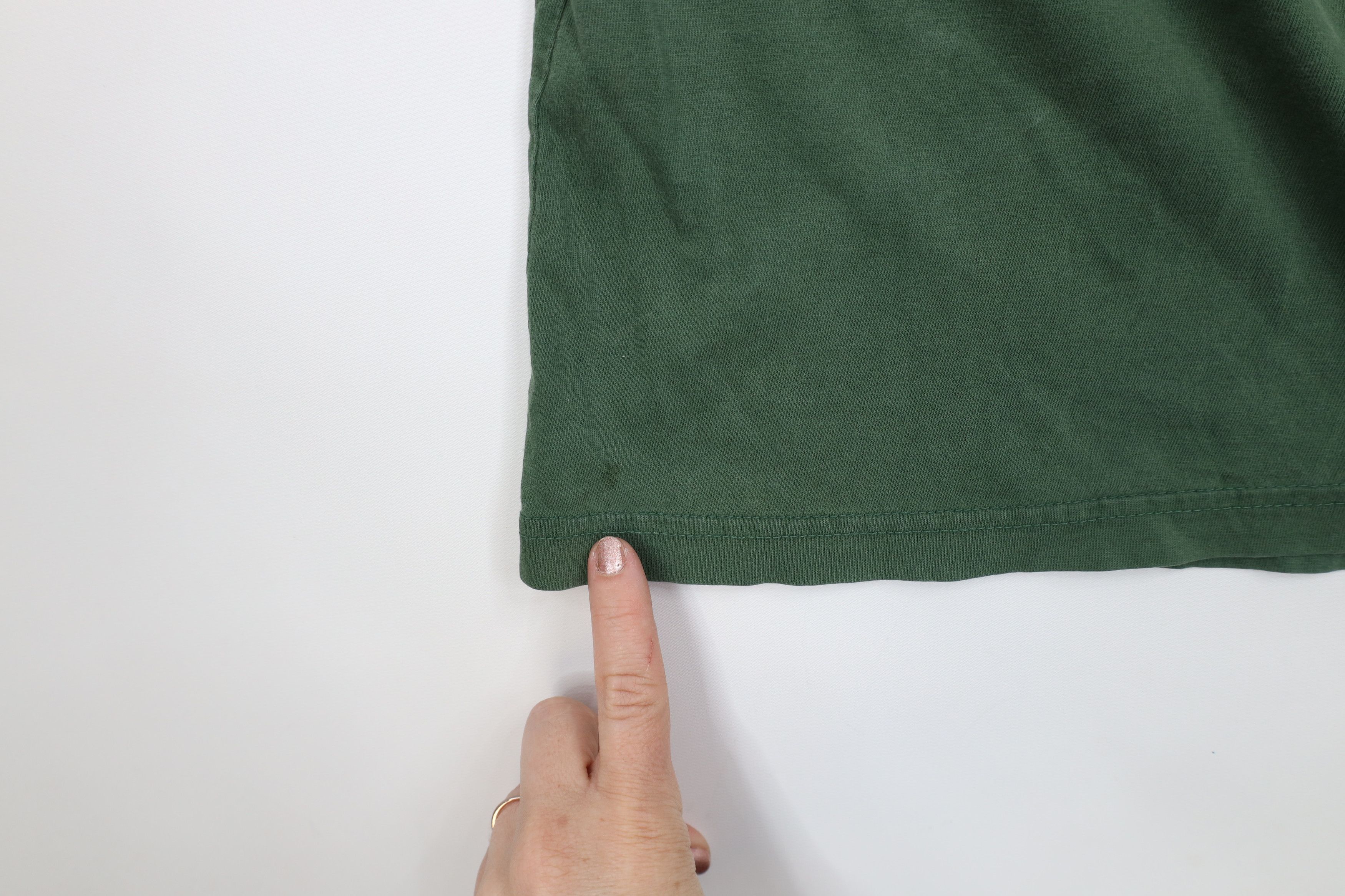 Vintage Vintage 90s Faded Eastern Michigan University Shorts Green Size US 34 / EU 50 - 6 Thumbnail