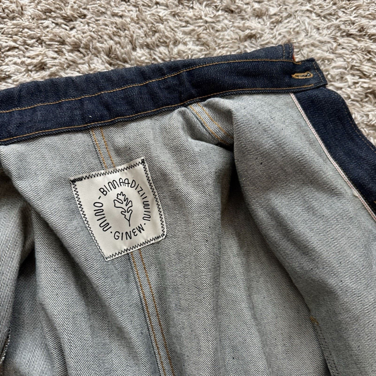 Ginew Lc King Selvedge Blue Denim Chore Jean Jacket Size Xs, Men's — image 5 of 6