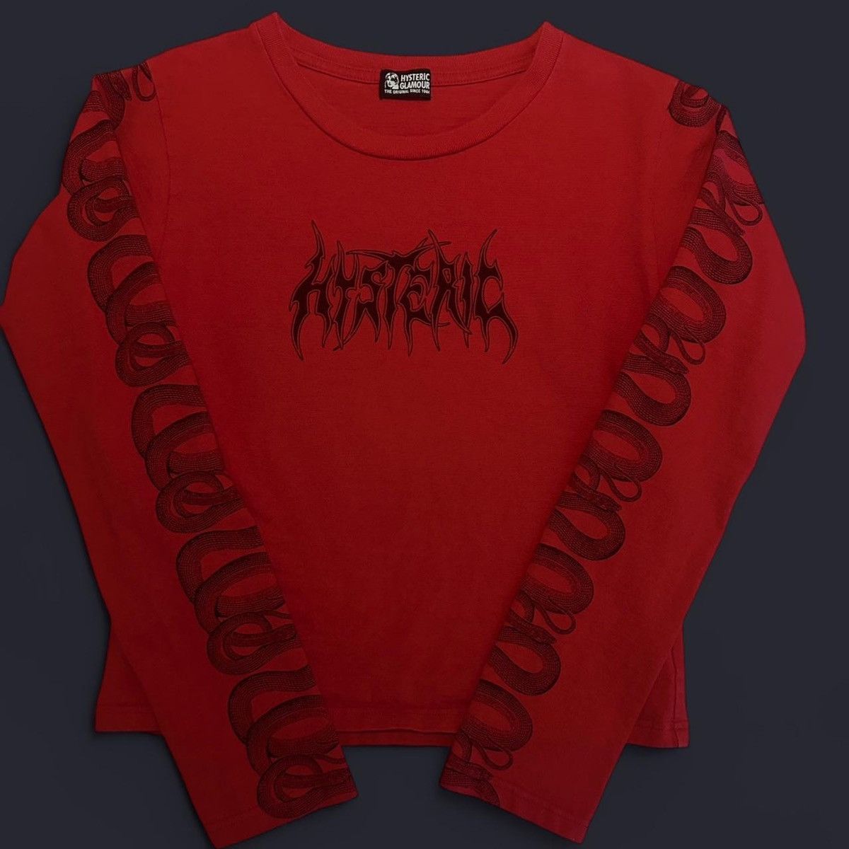 Hysteric Glamour × The Rolling Stones Hysteric Glamour ‘Metal’ Font Rare Red Longsleeve Size US XS / EU 42 / 0 - 1 Thumbnail