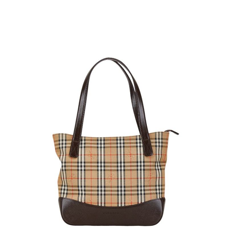Burberry Burberry Nova Check Shadow Horse Canvas Leather Tote Bag Canvas Tote Bag Belt Bags