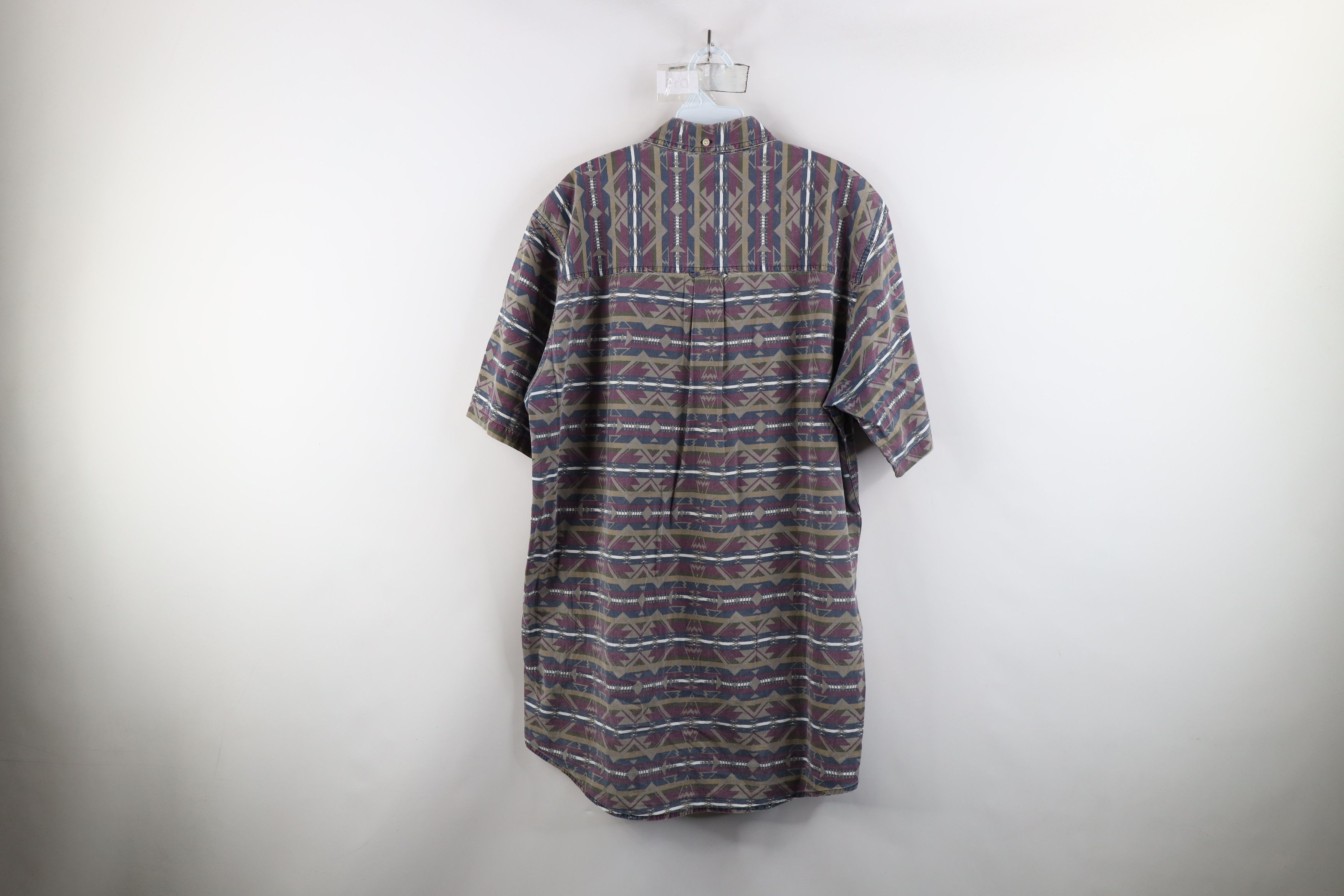 Vintage Vintage 90s Streetwear Southwestern Short Sleeve Shirt Size US L / EU 52-54 / 3 - 13 Thumbnail