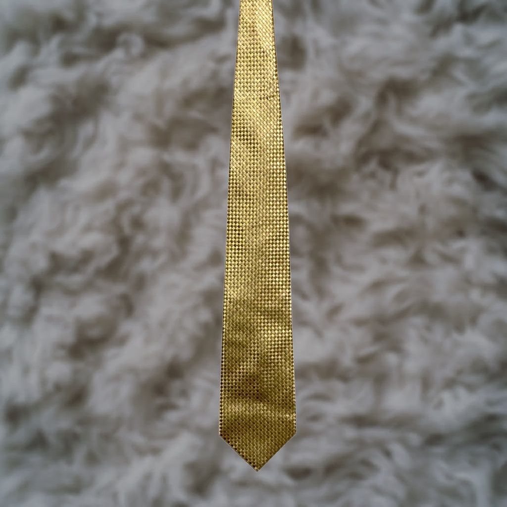 Geoffrey Beene Geoffrey Beene Gold Geometric Diamond Mens Silk Neck Tie Workwear Office Preppy Size ONE SIZE - 1 Thumbnail