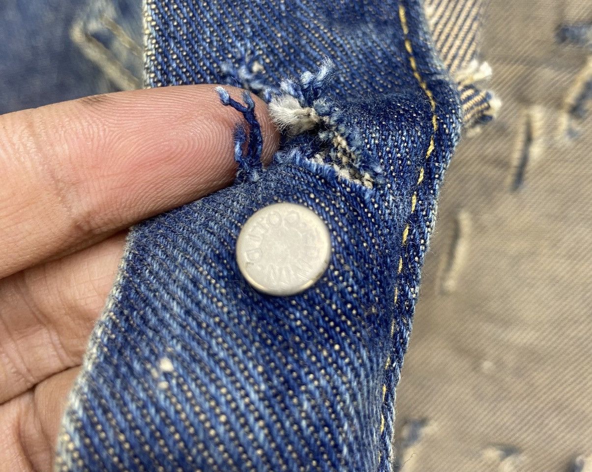 Edwin Vintage Edwin Trucker Sleeveless Distressed Denim Jacket Size US M / EU 48-50 / 2 - 19 Thumbnail