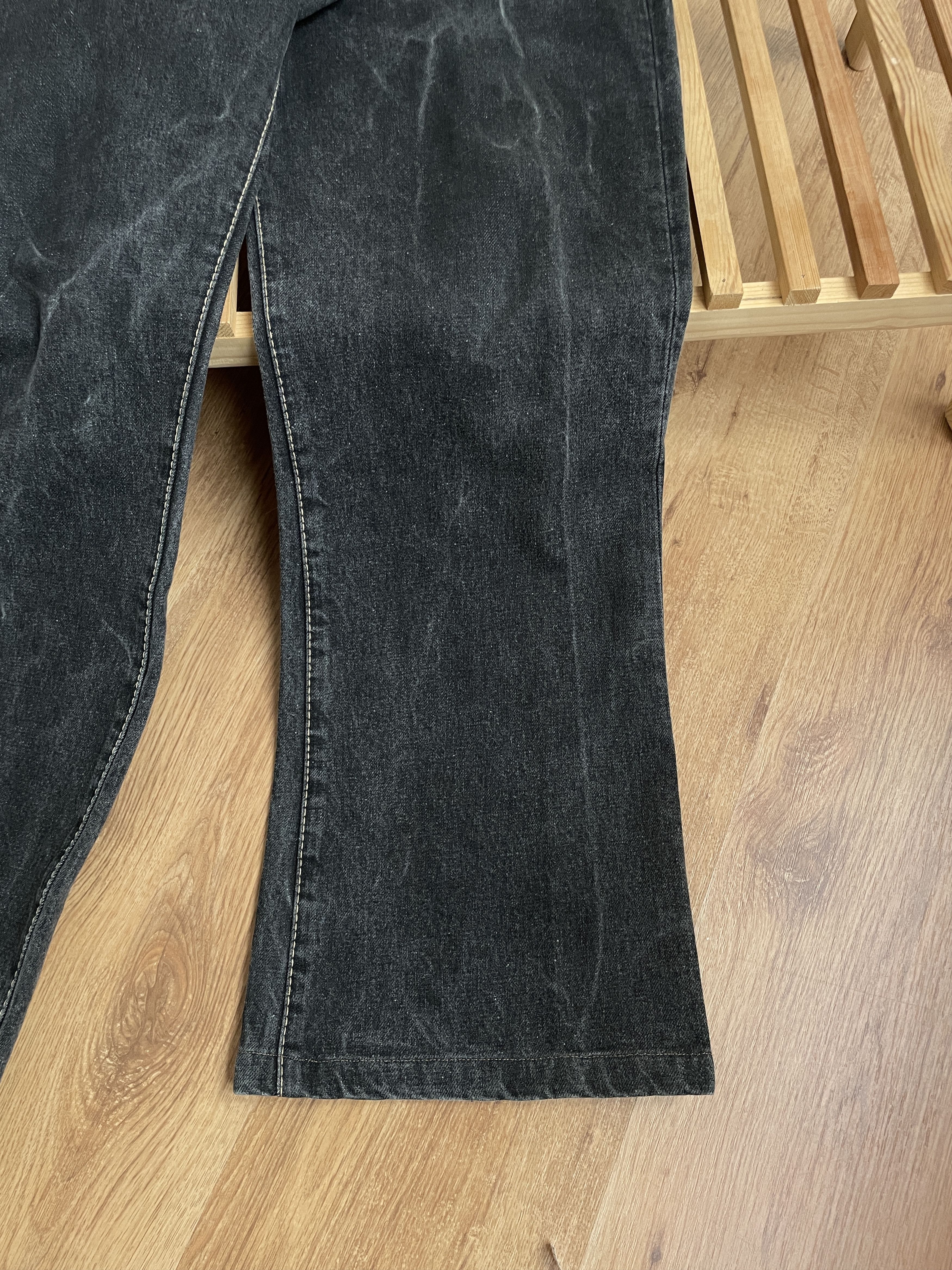 Neil Barrett Neil Barrett Vintage Bootcut Distressed Washed Black Denim Size US 38 / EU 54 - 11 Thumbnail