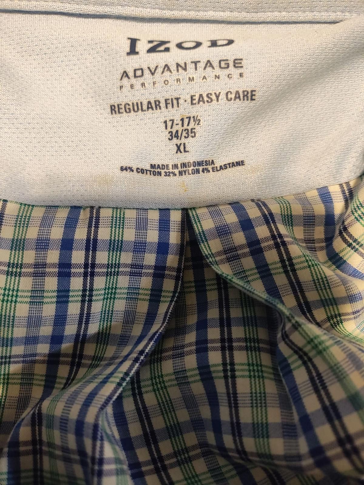Izod IZOD Men's Long Sleeve Button-Down Plaid Shirt Size US XL / EU 56 / 4 - 7 Thumbnail
