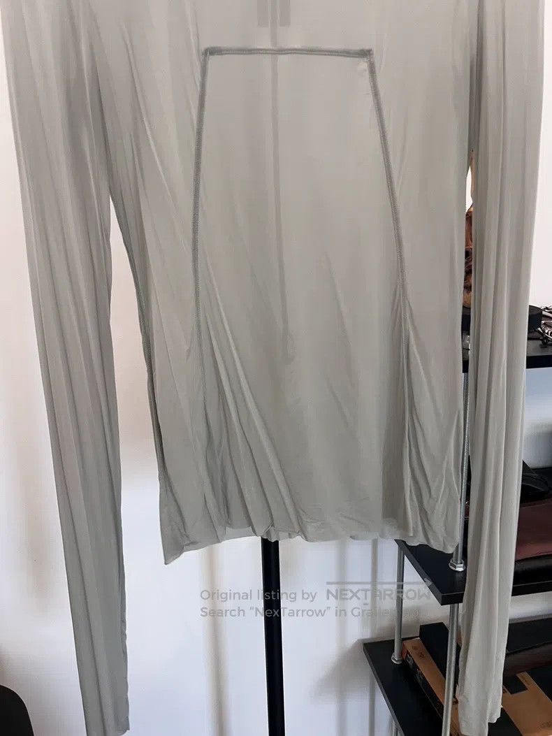 Rick Owens RICK OWENS Semi-transparent long-sleeve undershirt, size L Size L / US 10 / IT 46 - 3 Thumbnail