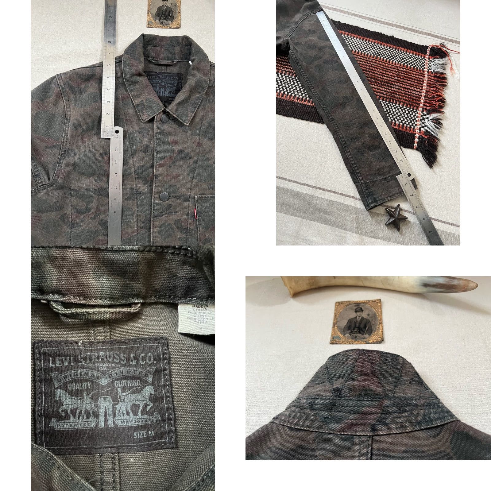 Levi's Levi's Engineer Chore Jacket M Camouflage Khaki Vintage 2017 Casual Workwear Mens Regular Jacket Size US M / EU 48-50 / 2 - 8 Thumbnail