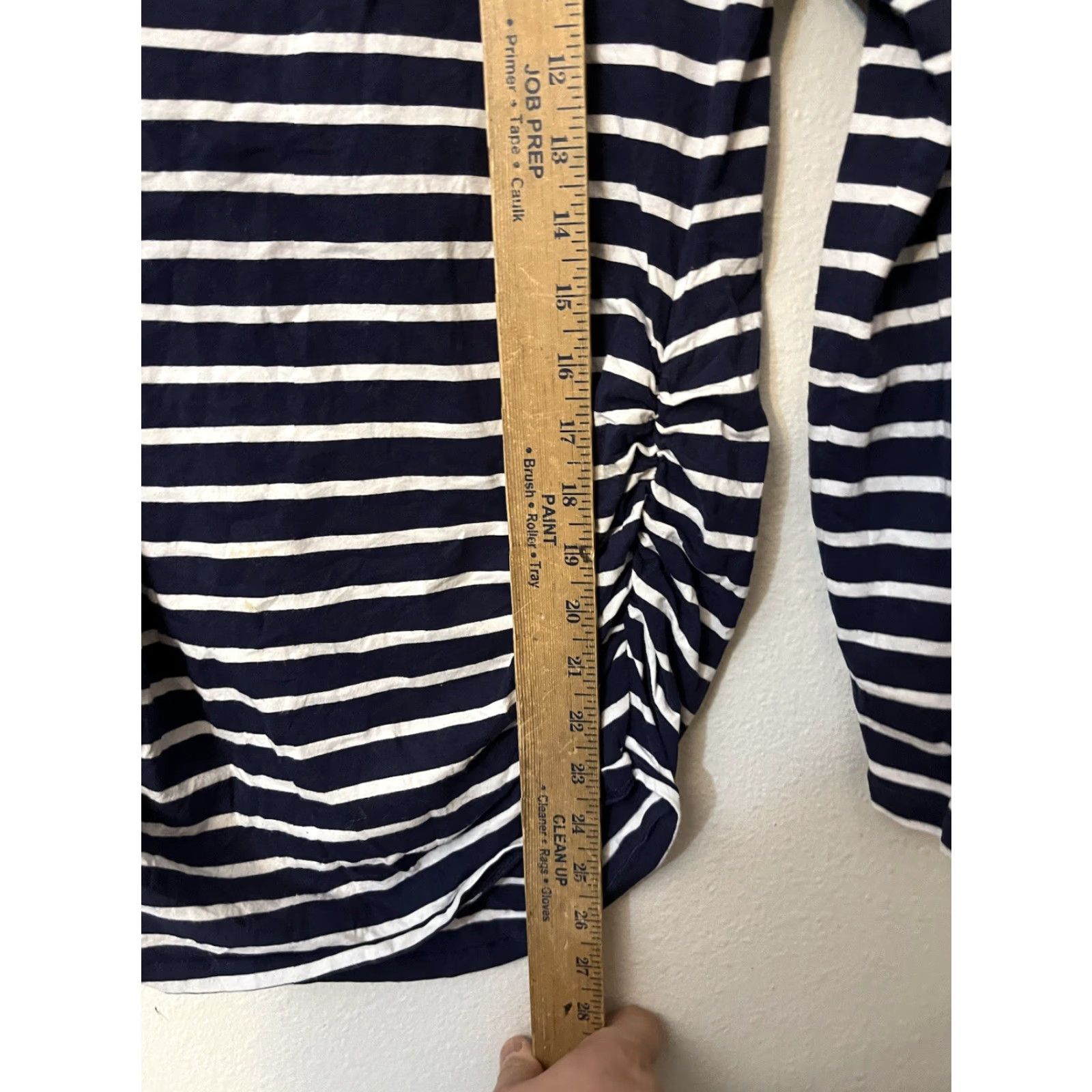 Old Navy Old Navy Long-Sleeved Fitted Blue & White Stripe Maternity Shirt Size S Womens Shirt XS? Size S / US 4 / IT 40 - 4 Thumbnail