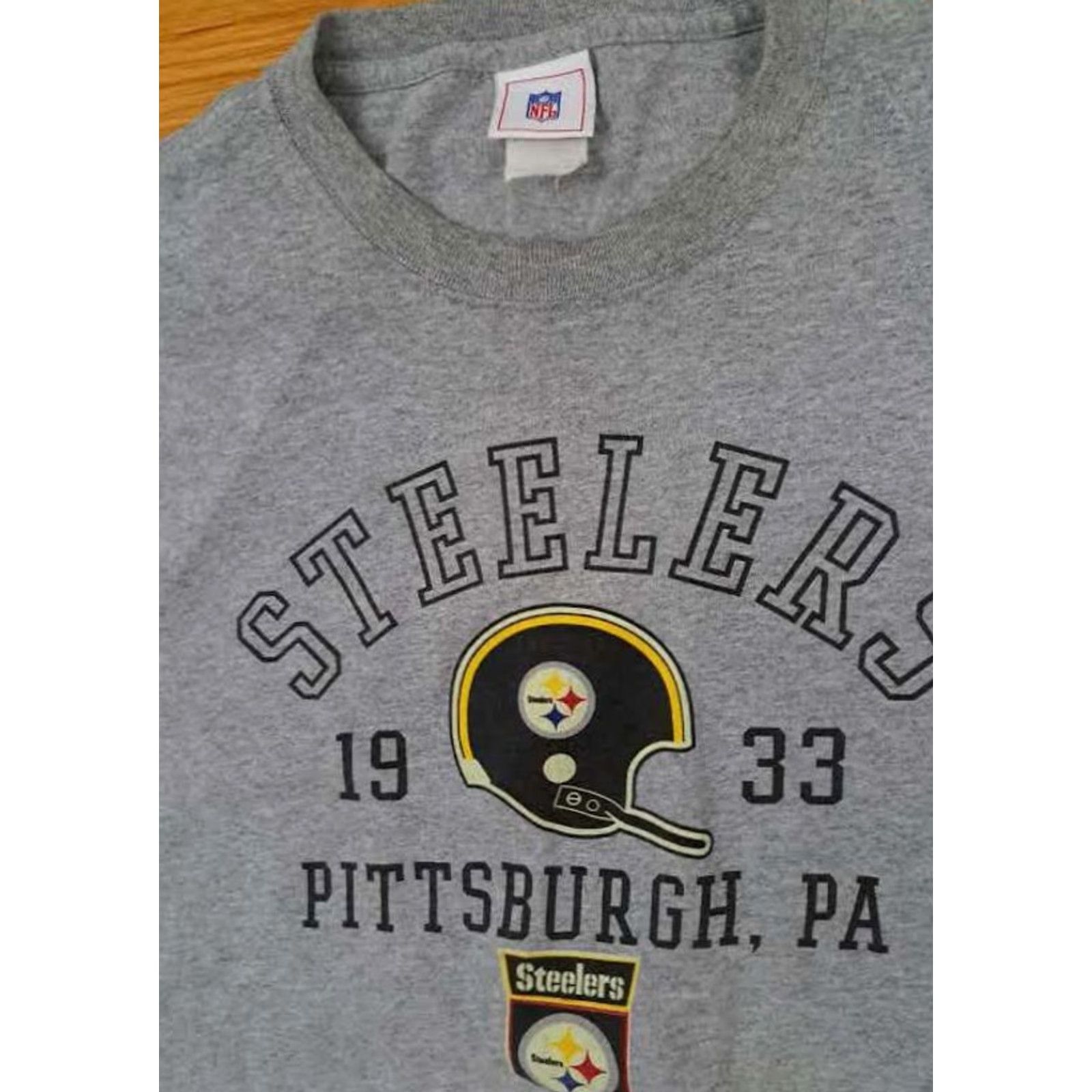 NFL Pittsburgh Steelers T-Shirt 2XL NFL Gray 1933 Football Mens — NFL Brand, Regular Fit Size US XXL / EU 58 / 5 - 2 Thumbnail