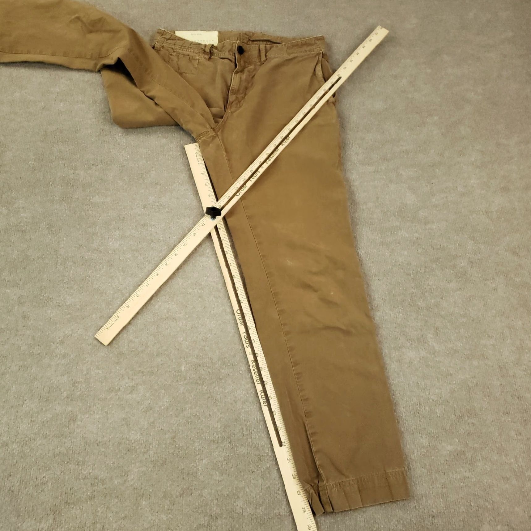 Billy Reid Billy Reid Chino Pants Mens Brown Straight Leg Flat Front Cotton Size 30x28 Size US 30 / EU 46 - 2 Thumbnail