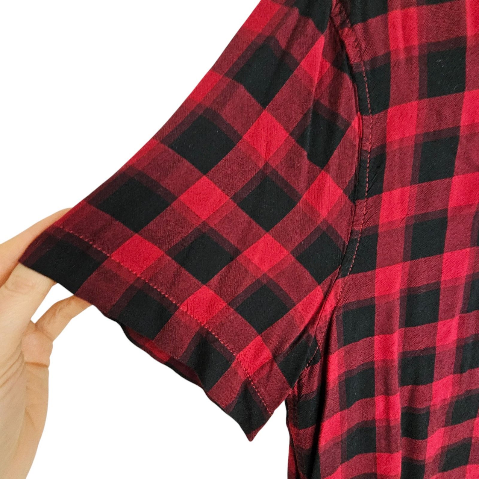 The Rail The Rail Mens Red Checker Button Shirt Size L Casual Hipster Size US L / EU 52-54 / 3 - 4 Thumbnail