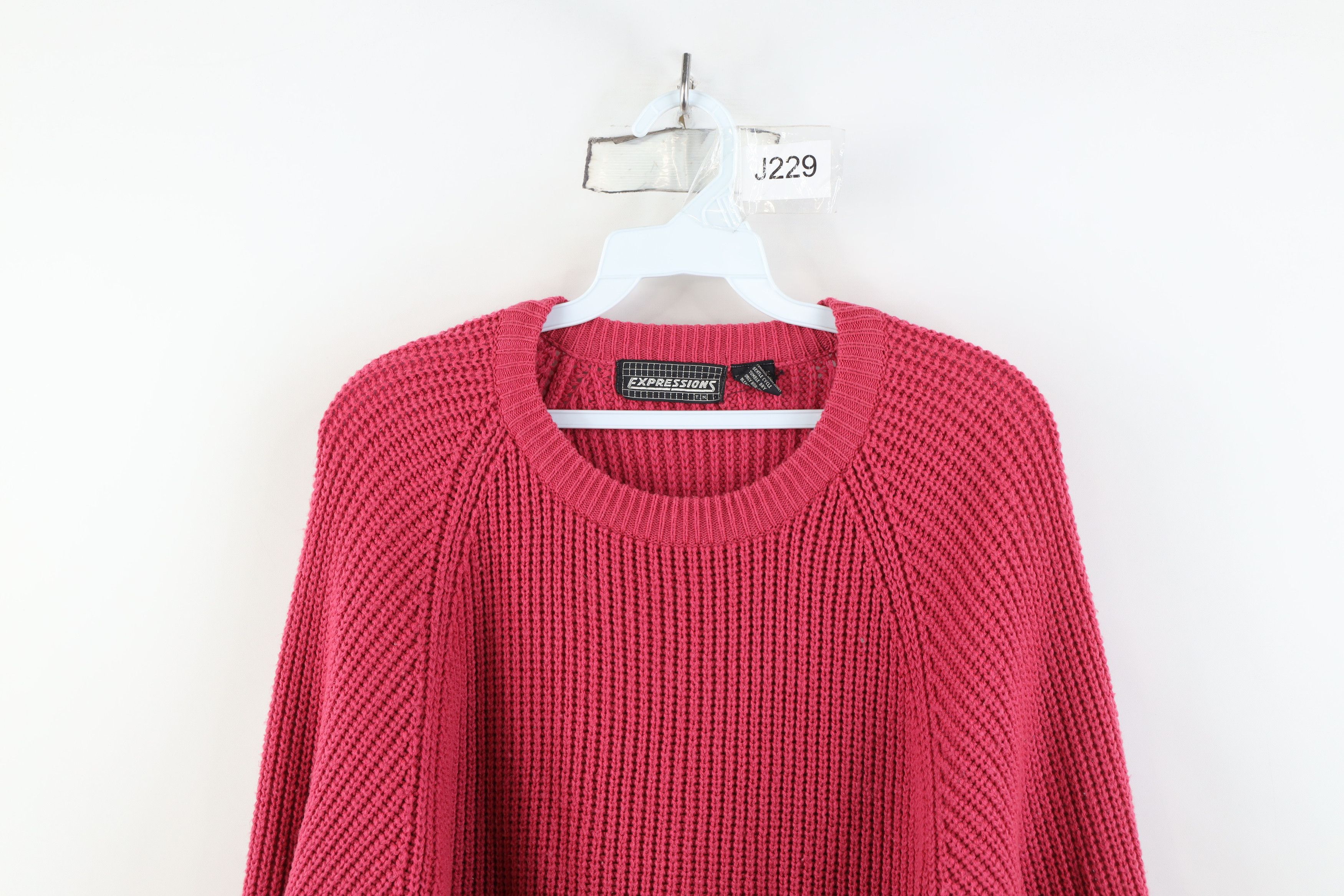 Vintage Vintage 80s 90s Streetwear Ribbed Knit Crewneck Sweater Size US XL / EU 56 / 4 - 2 Thumbnail