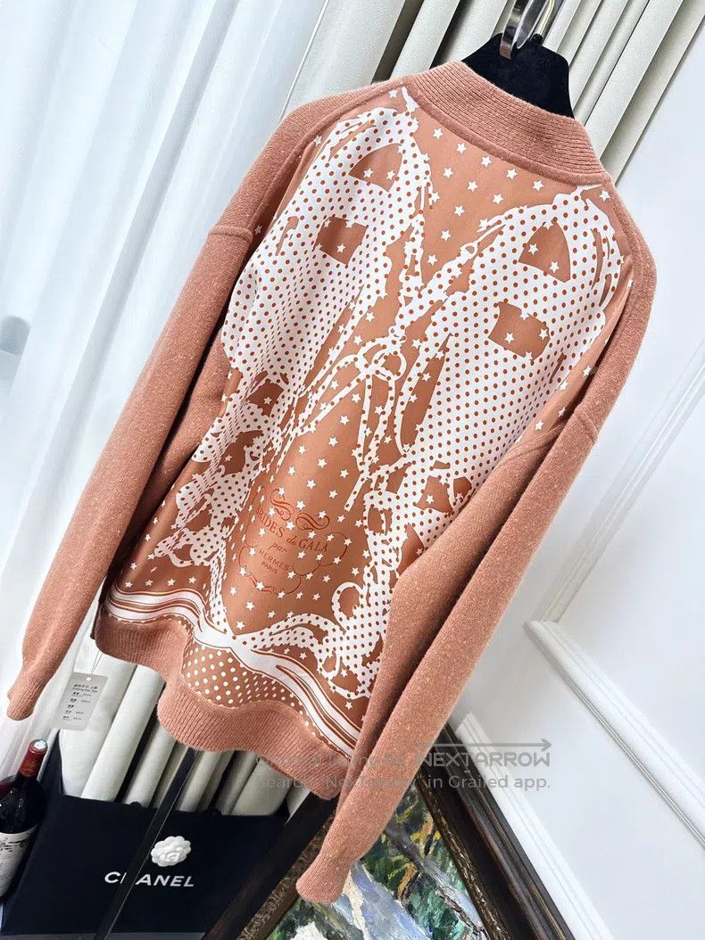 Hermes Hermes Orange Pink Color Block Real Silk Mulberry Silk Rop Size XS / US 0-2 / IT 36-38 - 2 Thumbnail