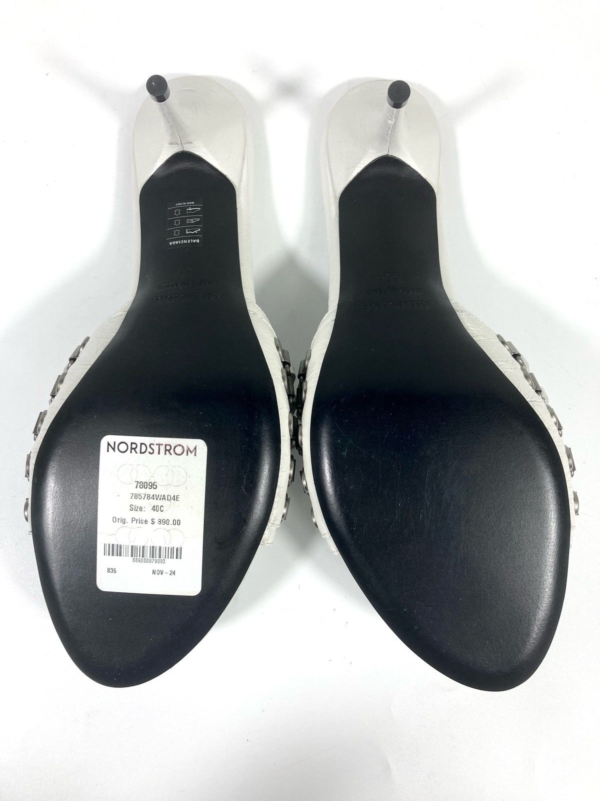 Balenciaga Balenciaga Cagole High Heel Slide Sandals Optic White 40 Size US 10 / IT 40 - 10 Thumbnail