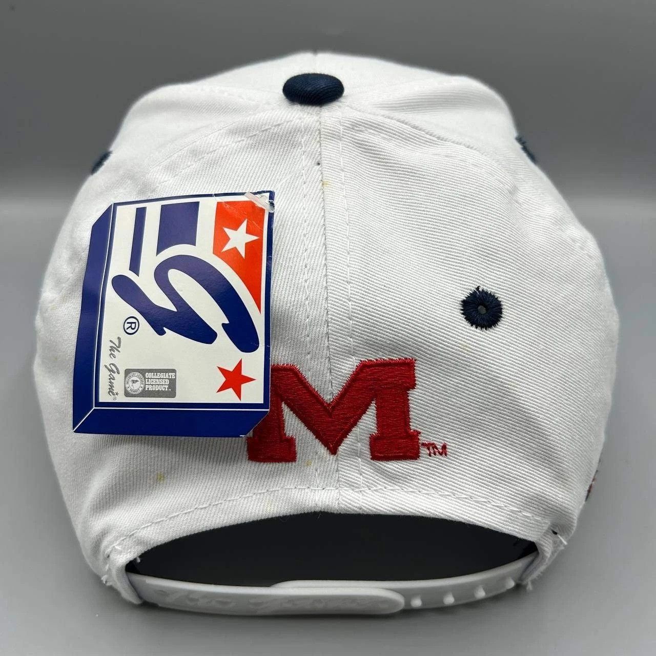 The Game Vintage Ole Miss Rebels Hat Men NCAA Snap Back Cotton Size ONE SIZE - 5 Thumbnail
