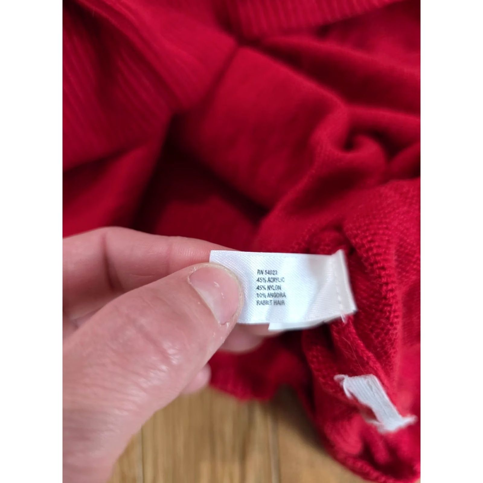 Gap Gap Luxe Pullover Sweater Women's M Red Acrylic Knit Crew Neck Long Sleeve Casual Winter Fall Spring Regular Fit Womens Mens Girls Boys Size M / US 6-8 / IT 42-44 - 7 Thumbnail
