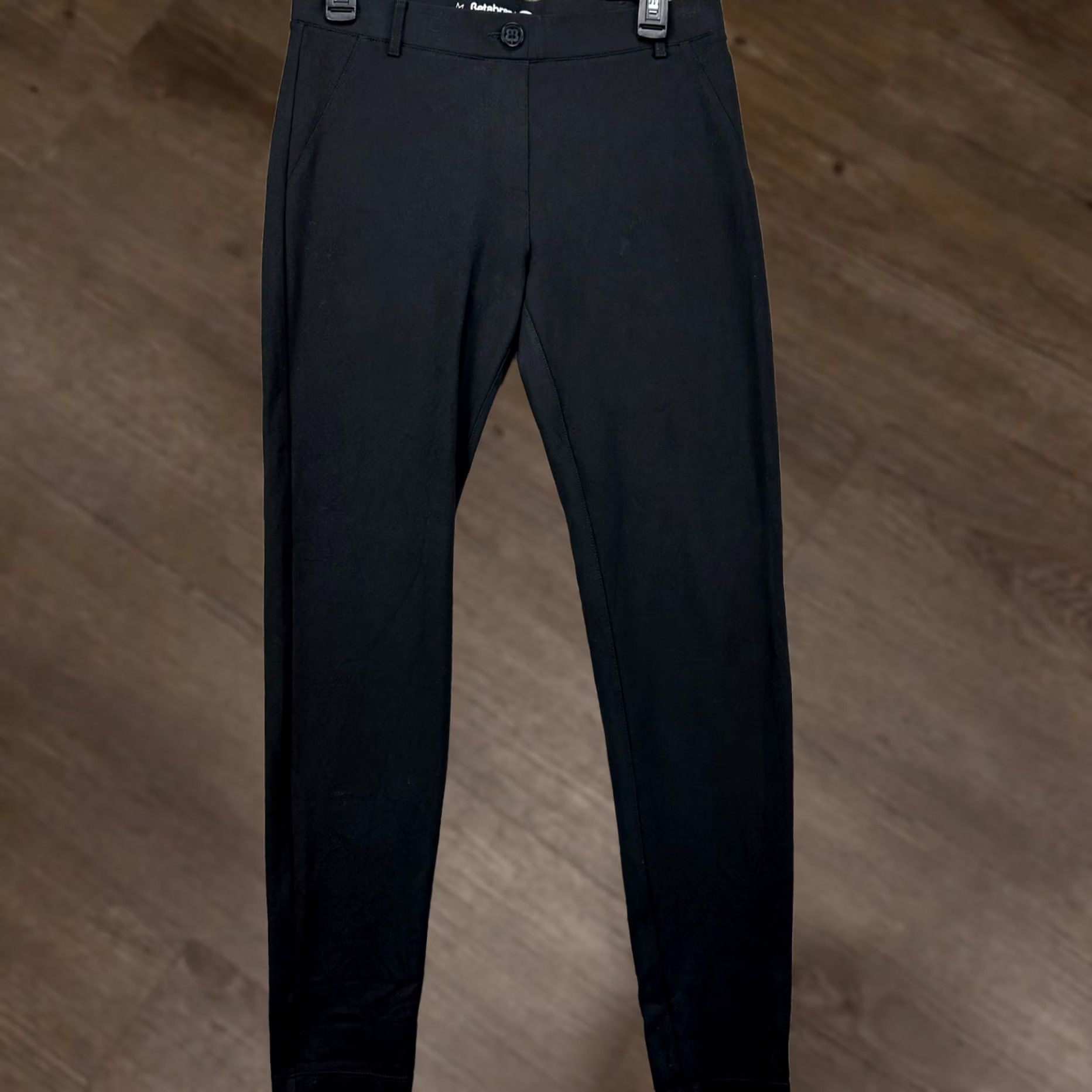 Vintage Betabrand Womens Legging Pants Medium Black Slim Performance Stretch Nylon Blend Pants Size 32" / US 10 / IT 46 - 1 Thumbnail