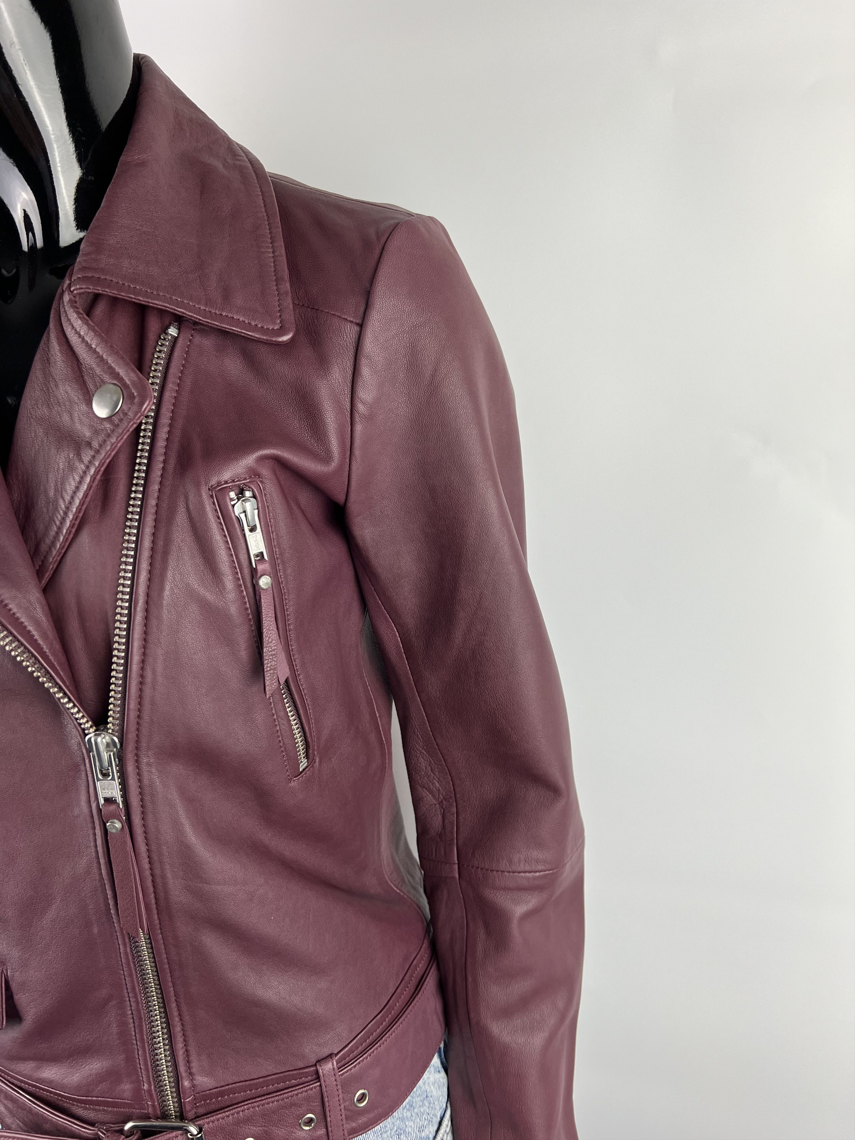 Designers Remix Collection Charlotte Eskildsen Leather Biker Jacket Size XS Size XS / US 0-2 / IT 36-38 - 4 Thumbnail