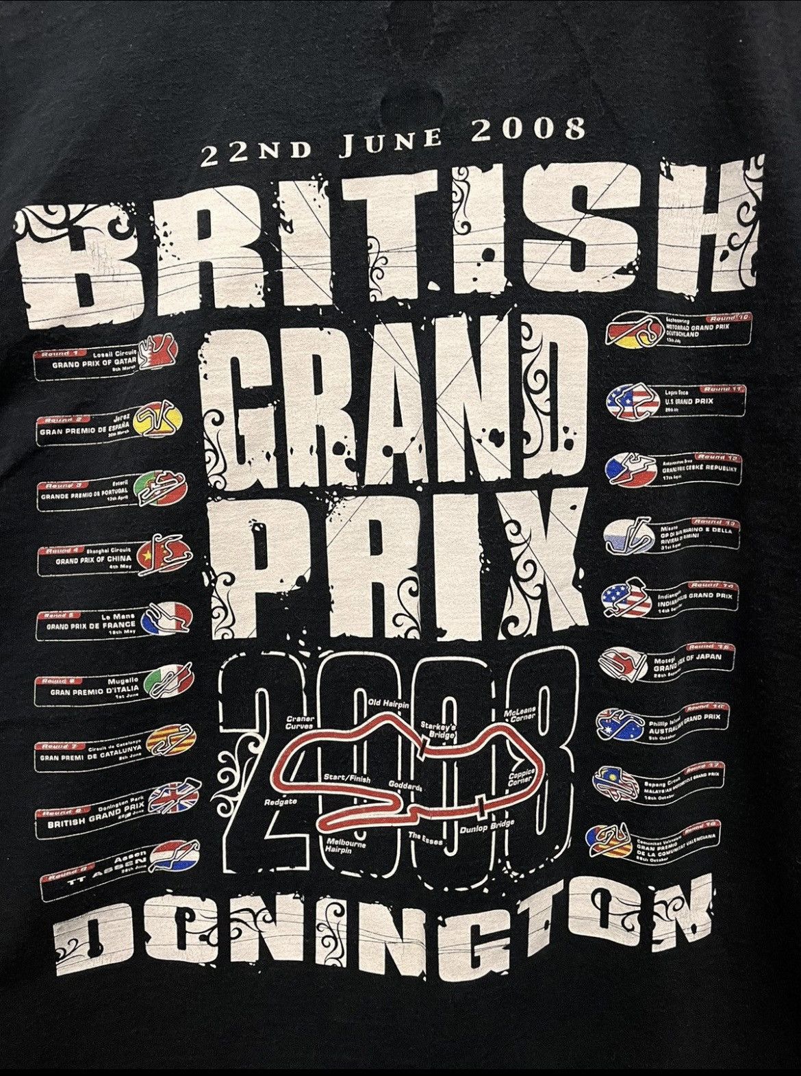 Vintage Vintage British Grand Prix Motorsport T-shirt Size US L / EU 52-54 / 3 - 4 Thumbnail