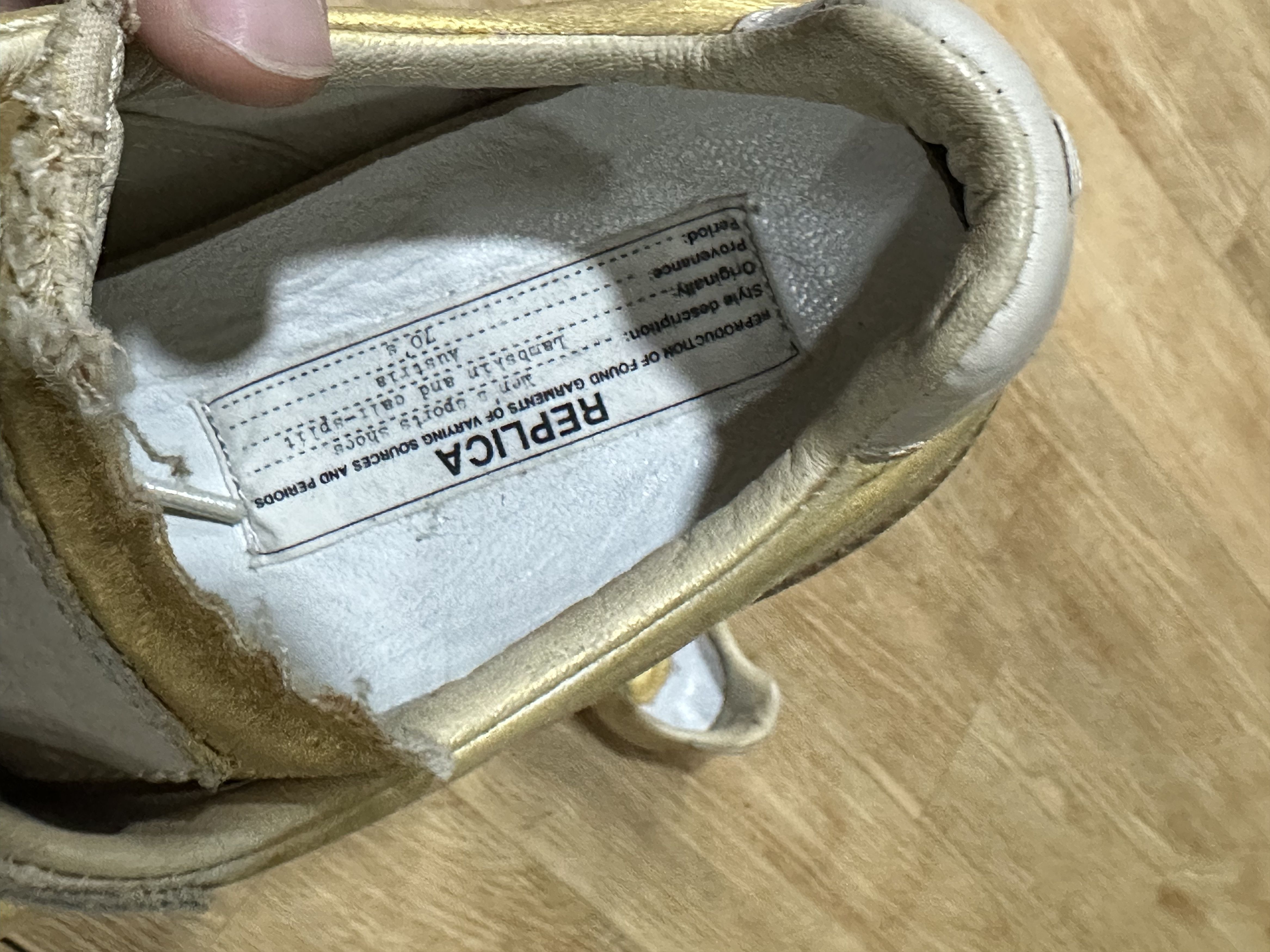 Maison Margiela VTG Maison Margiela GATS Gold Replica Sneaker Size US 7 / EU 40 - 21 Thumbnail