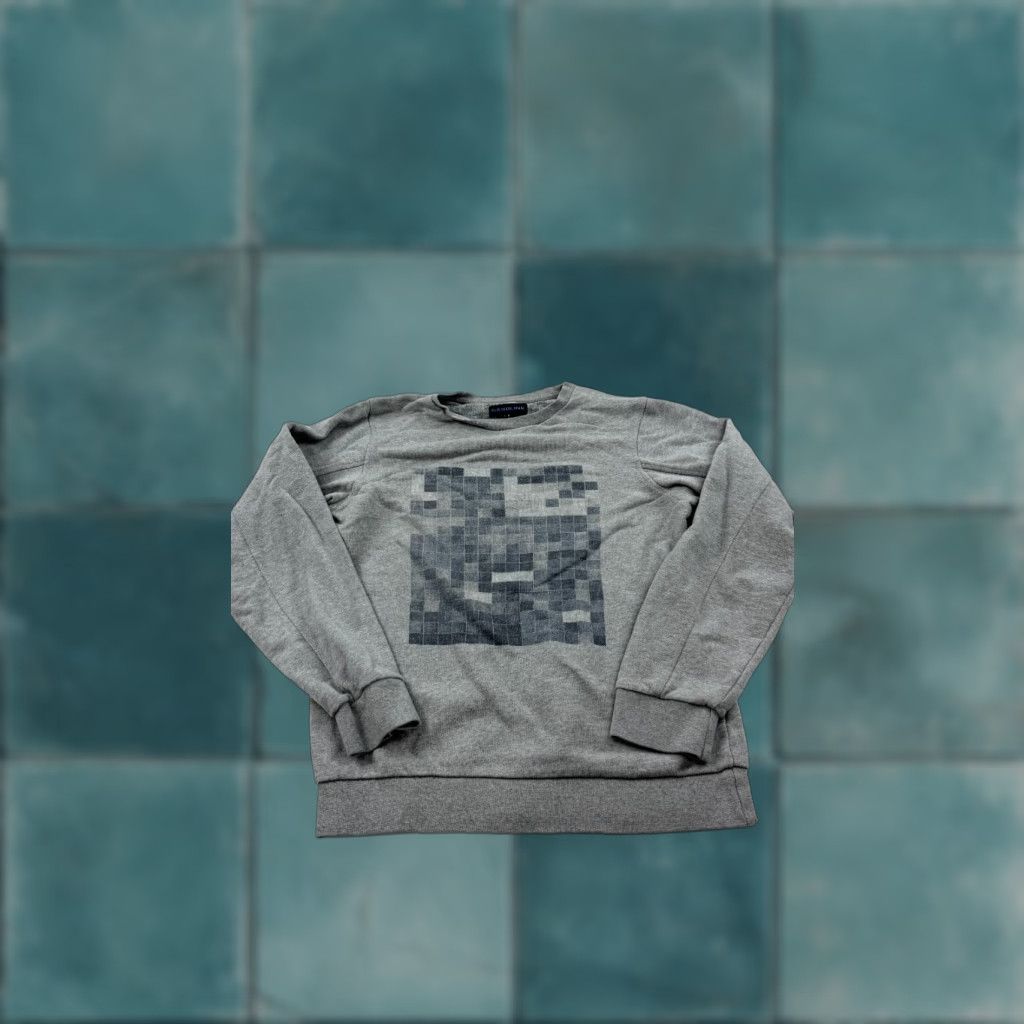 Vintage Gasoline Mens Small Gray Graphic Print Sweatshirt Crew Neck Long Sleeve Ribbed Hem Pullover Size US S / EU 44-46 / 1 - 1 Thumbnail