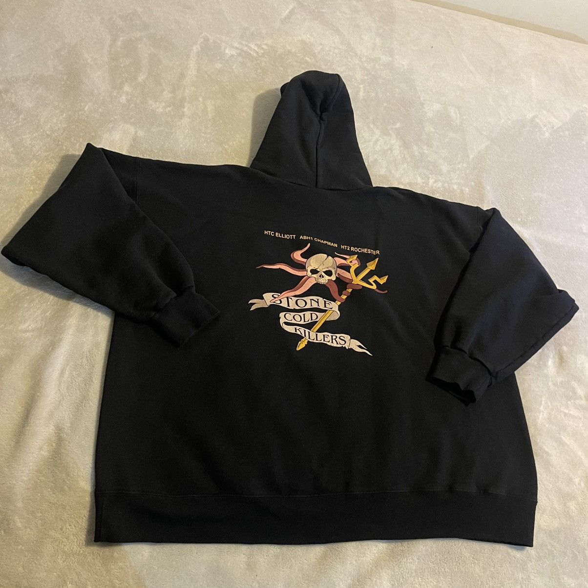Hanes Skull Hoodie Men 2XL Black Sweatshirt Pullover Streetwear Size US XXL / EU 58 / 5 - 1 Thumbnail