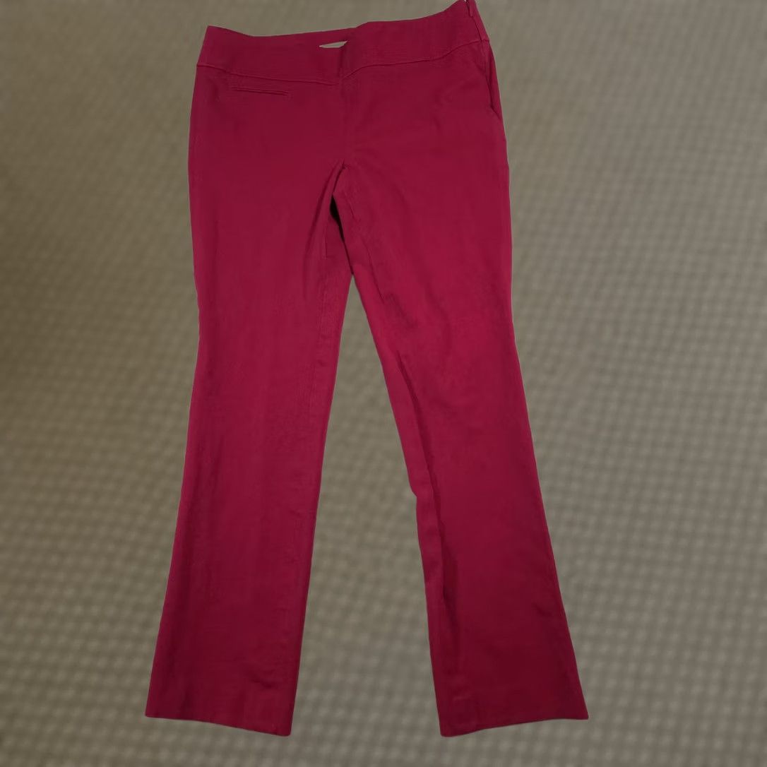 Loft LOFT Pants Womens 6 Red Kate Stretch Flare Side Zip Dress Career Work Office Pants Women's Red Kate Stretch Flare Side Zip Office Workwear 6 Womens Size 28" / US 6 / IT 42 - 1 Thumbnail