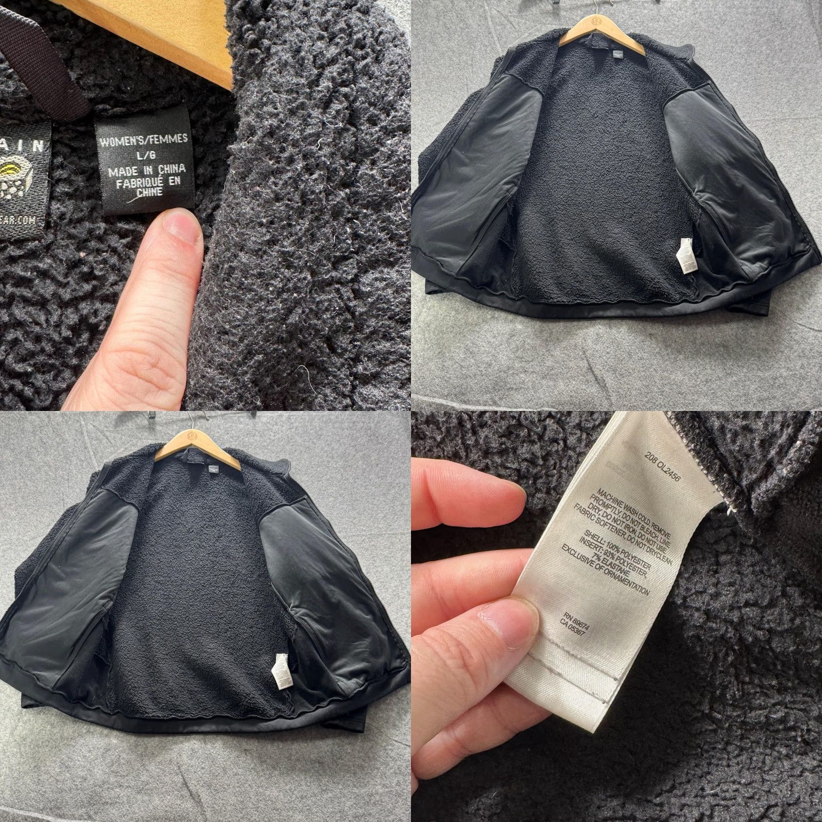 Mountain Hardwear Mountain Hardwear Jacket Womens Large Black Sherpa Fleece Full Zip Hiking Warm Winter Size L / US 10 / IT 46 - 9 Thumbnail