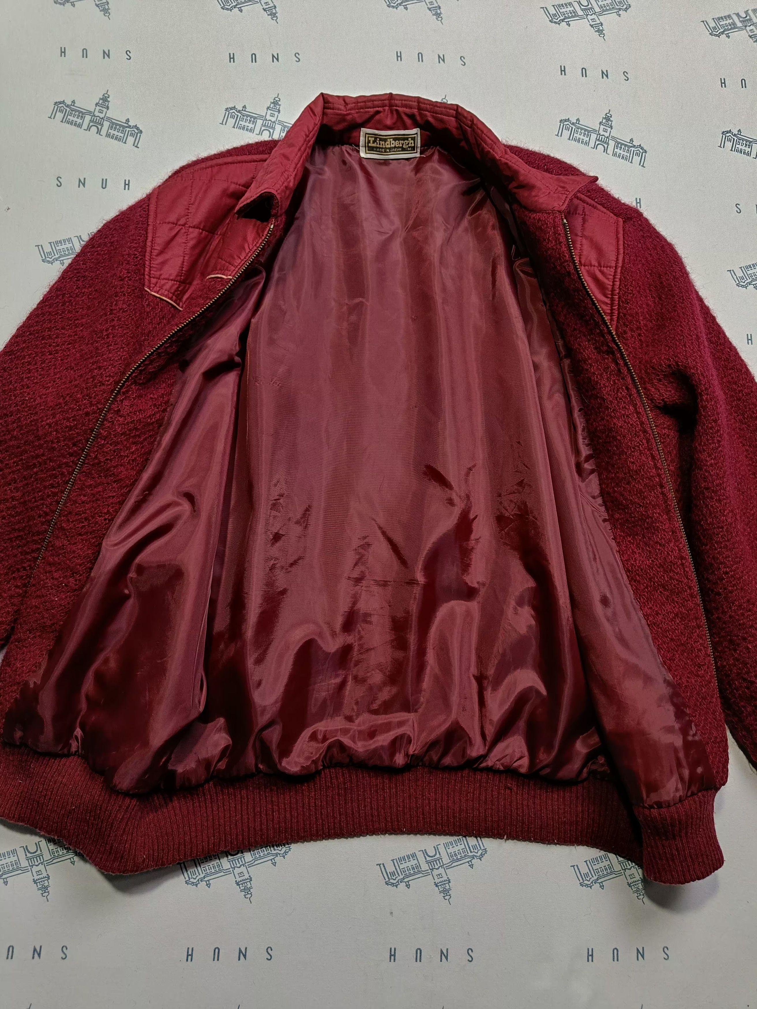 Lindbergh Vintage Lindbergh Maroon Knit Jacket Size US M / EU 48-50 / 2 - 10 Thumbnail