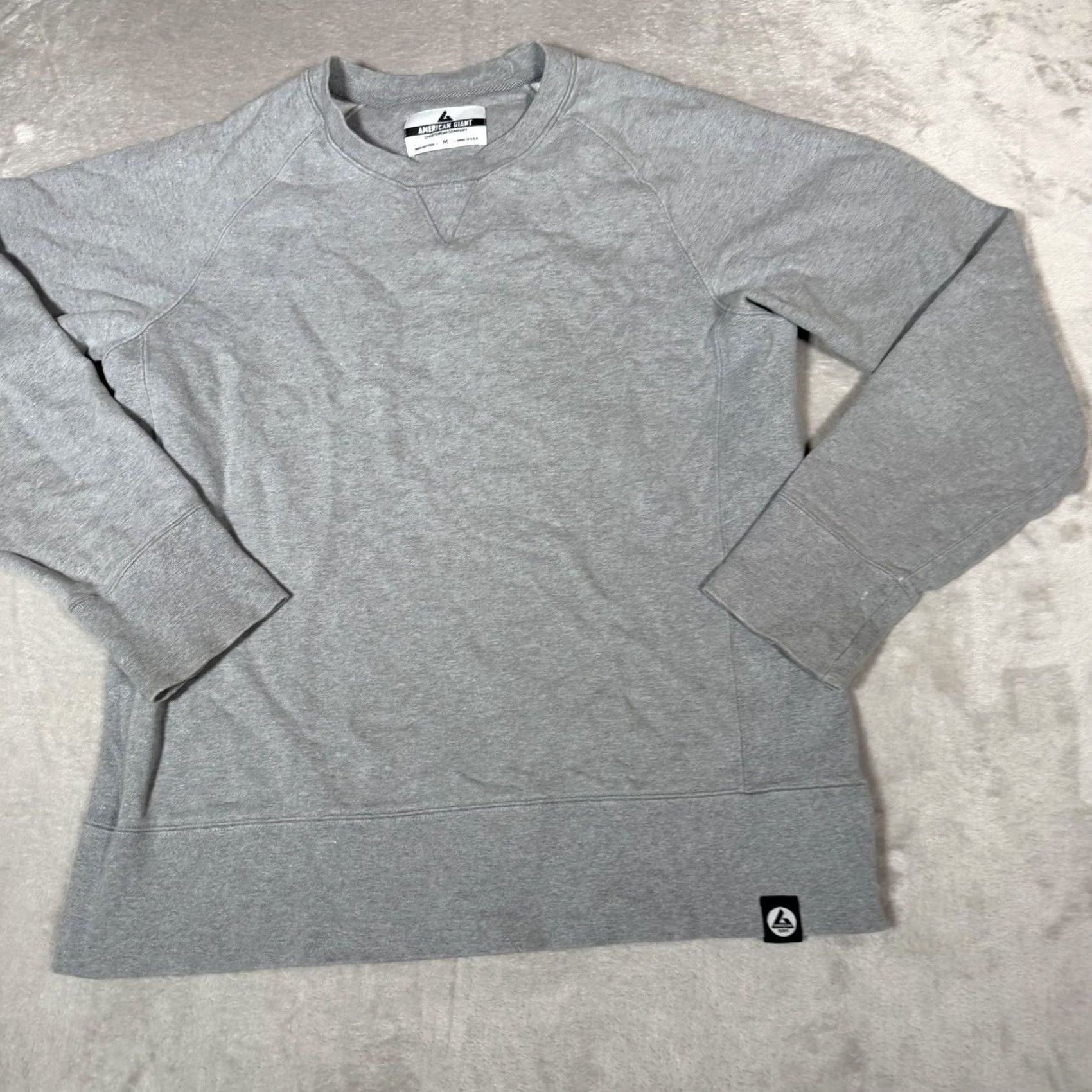Vintage American Giant Sweatshirt Mens M Gray Crew Neck Heavyweight Cotton Pullover Size US M / EU 48-50 / 2 - 5 Thumbnail