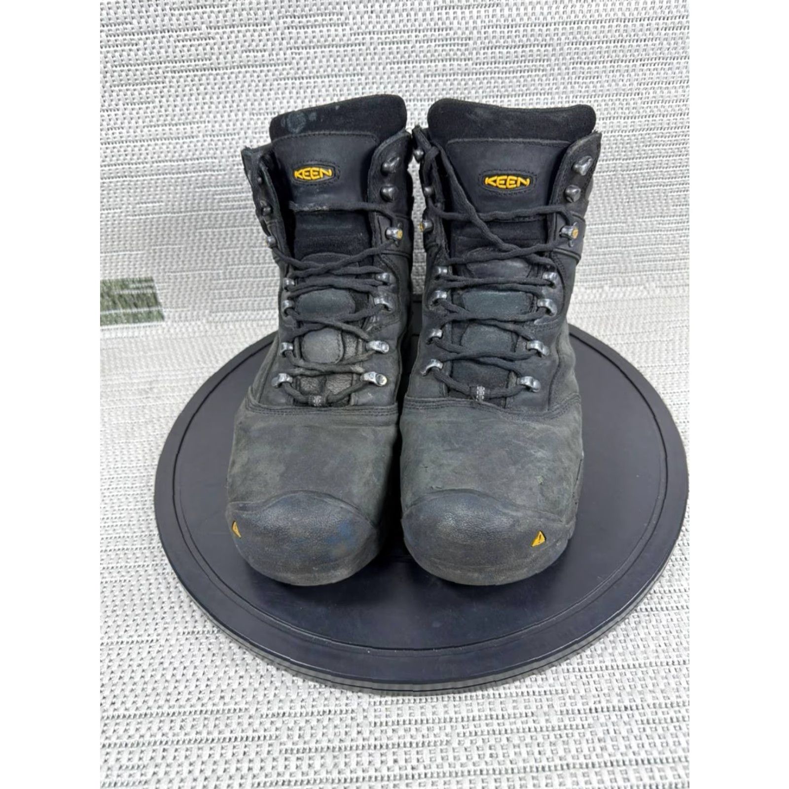 KEEN KEEN Boots Mens 13 D Louisville Steel Toe Work Black Leather Waterproof Hood? Size US 13 / EU 46 - 2 Thumbnail