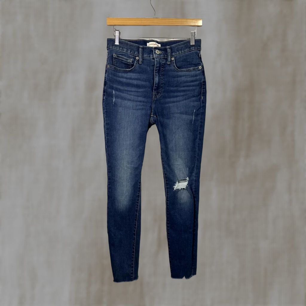 Lucky Brand Lucky Brand Bridgette High Rise Skinny Jeans 28x27R Women Denim Blue Size 28 Regular Mens? Size 28" / US 6 / IT 42 - 1 Thumbnail