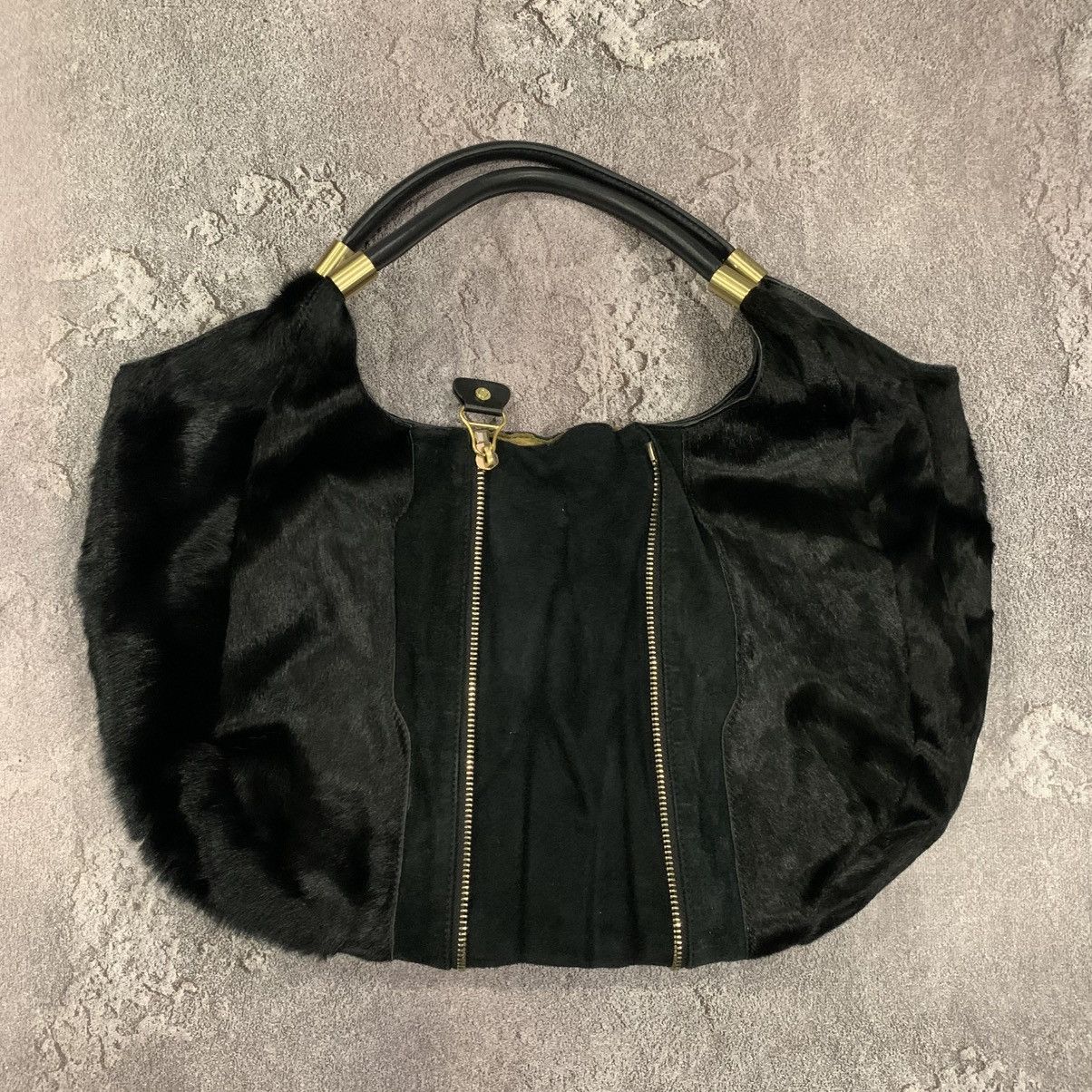 Jimmy Choo Jimmy Choo Black Fur Leather Bag Size ONE SIZE - 10 Thumbnail