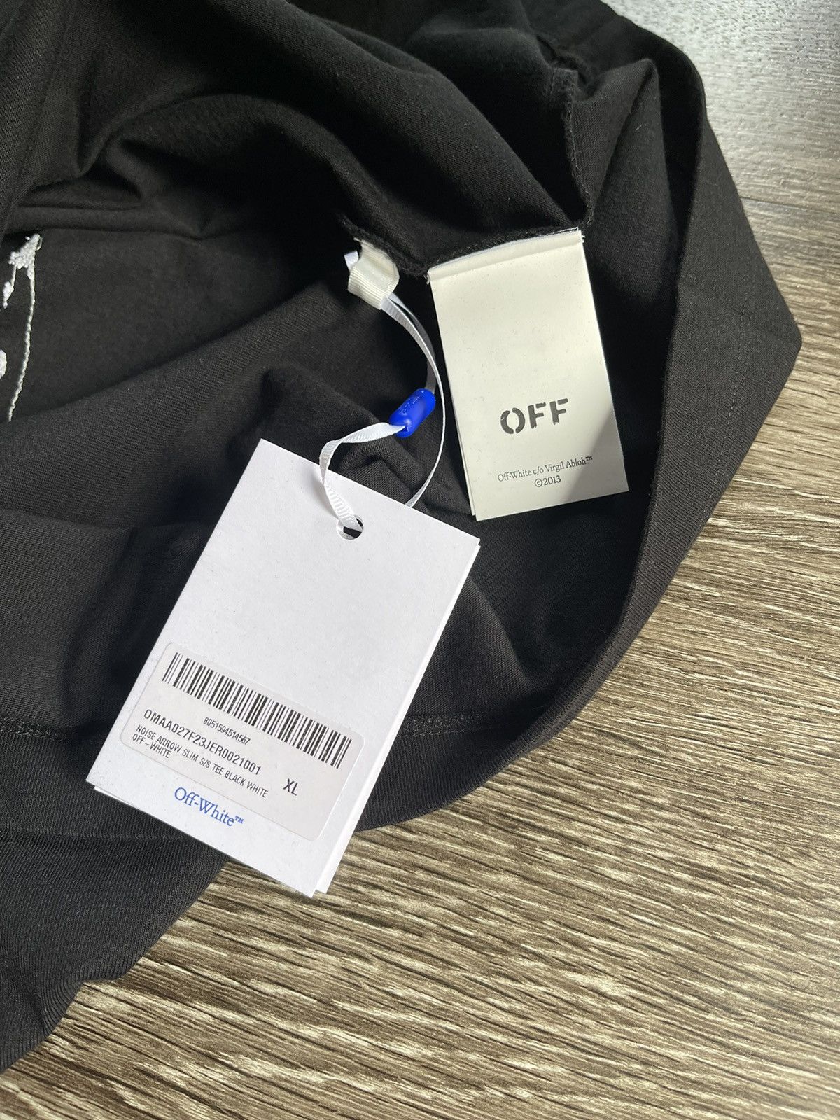 Off-White NEW Off White Black Arrows Stitched Tee Shirt Size US XL / EU 56 / 4 - 7 Thumbnail