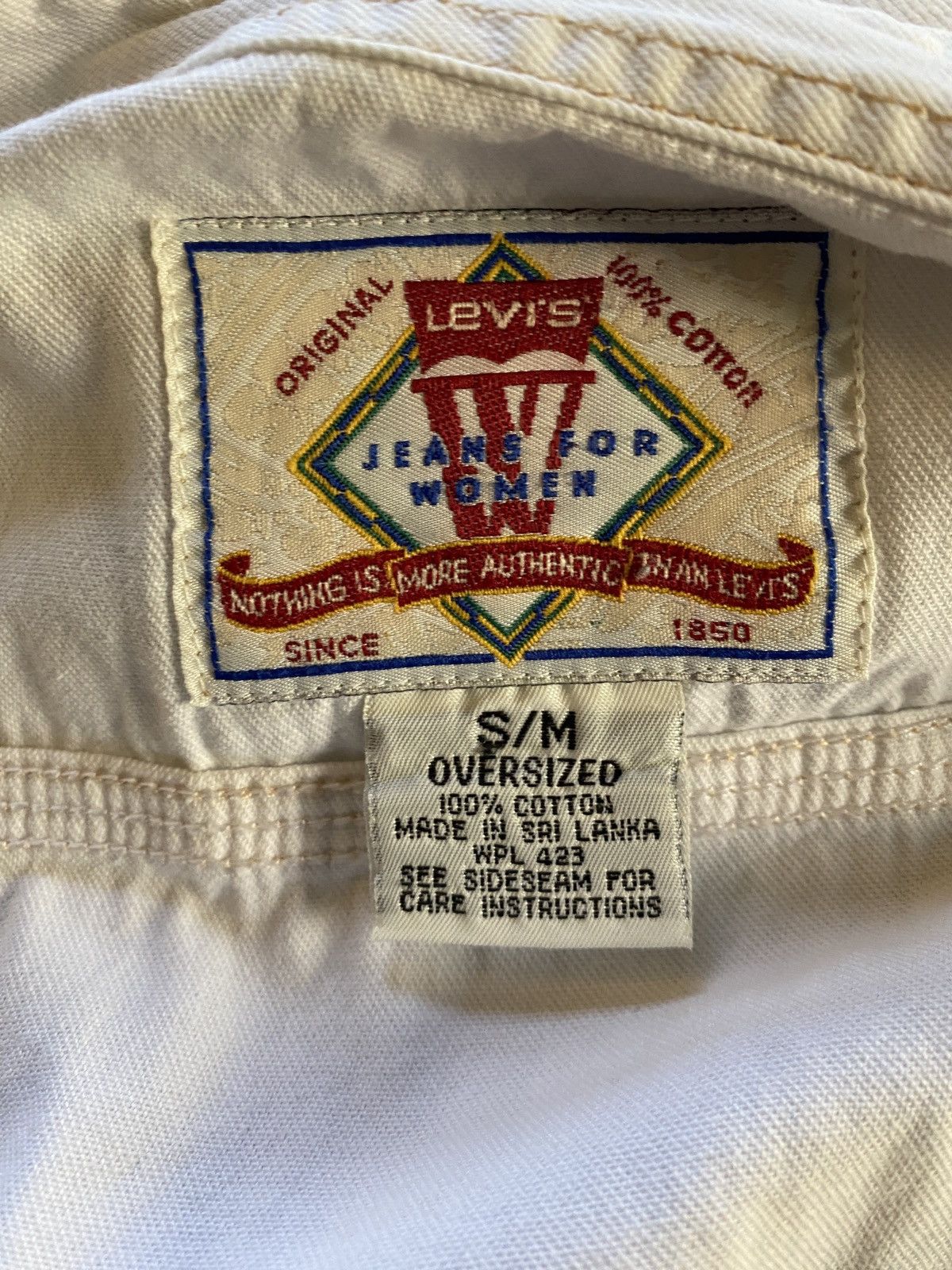 Levi's Vintage 90’s Levi’s Women’s White Long Sleeve Snap Button Up Size M / US 6-8 / IT 42-44 - 5 Thumbnail