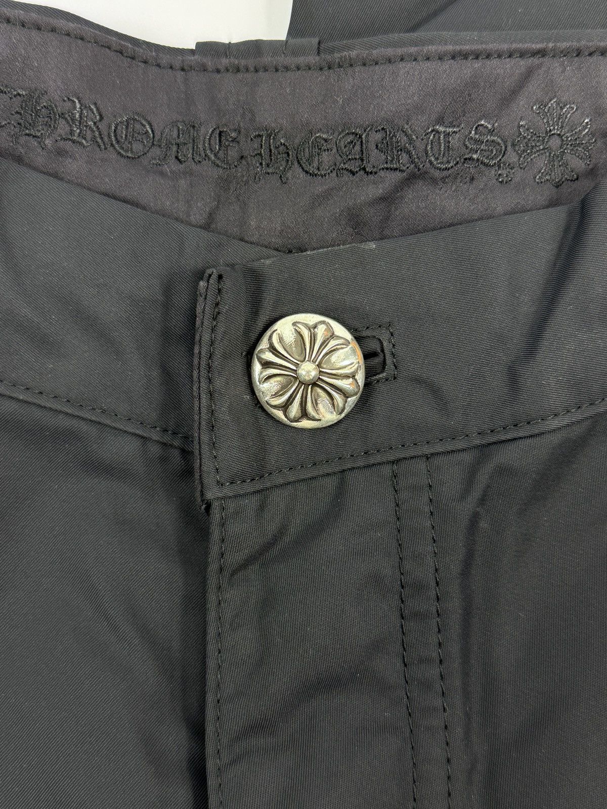 Chrome Hearts LEATHER PANEL SINGLE LEATHER CROSS NYLON SHORTS Size US 34 / EU 50 - 8 Thumbnail