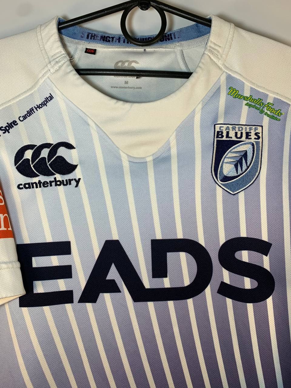 Canterbury of New Zealand × Vintage Cardiff Blues Rugby Jersey 2010/11 Canterbury EADS Sponsor Size US M / EU 48-50 / 2 - 2 Thumbnail
