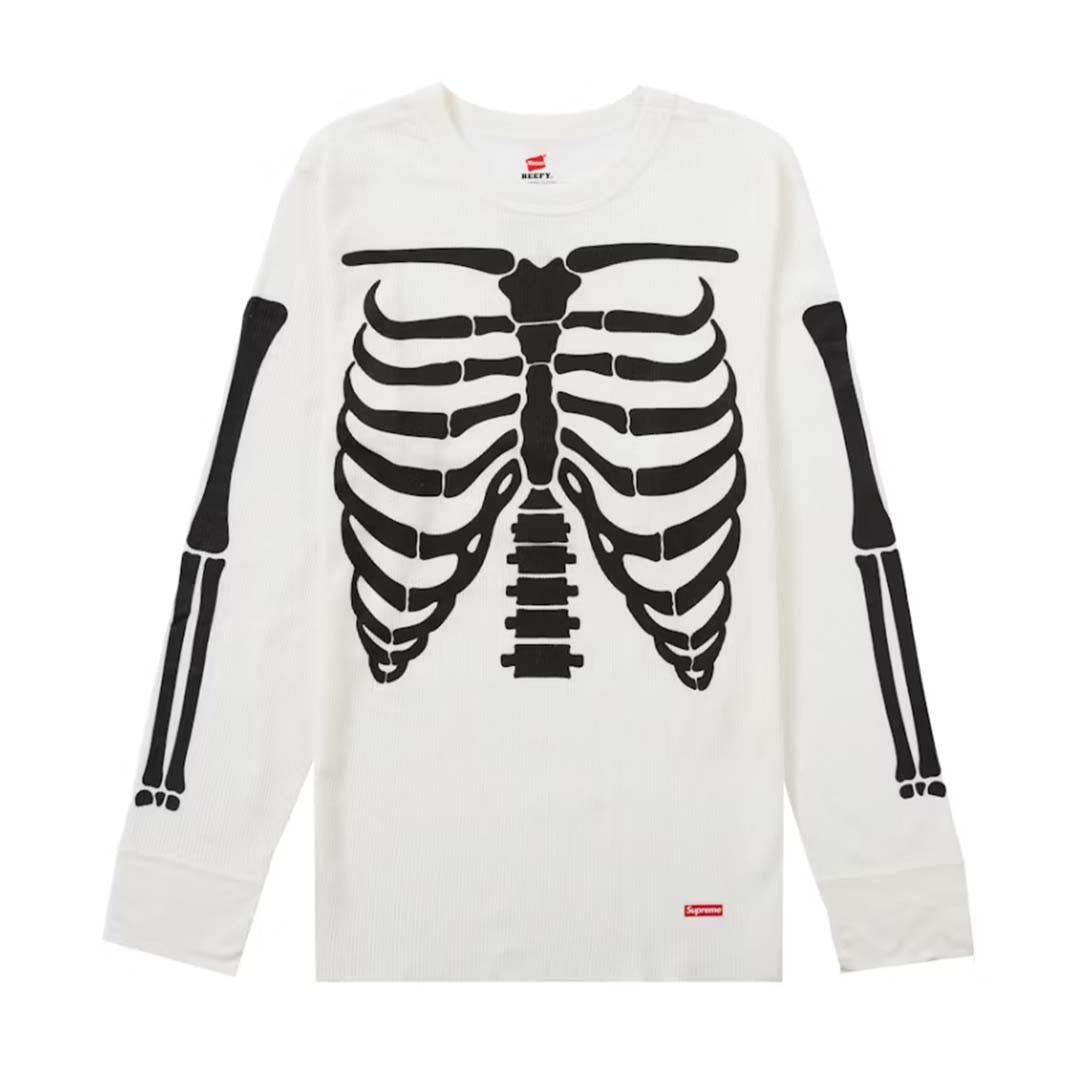 Supreme Hanes Bones Thermal Long Sleeve Tee White Size US XL / EU 56 / 4 - 1 Preview