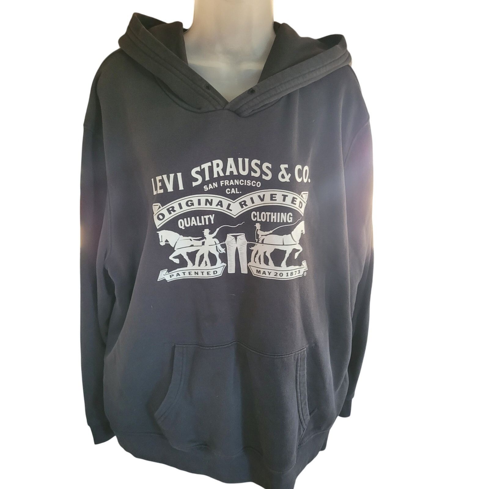 Levi's Levi Strauss Black Hoodie Logo Sz XL Size XL / US 12-14 / IT 48-50 - 2 Thumbnail