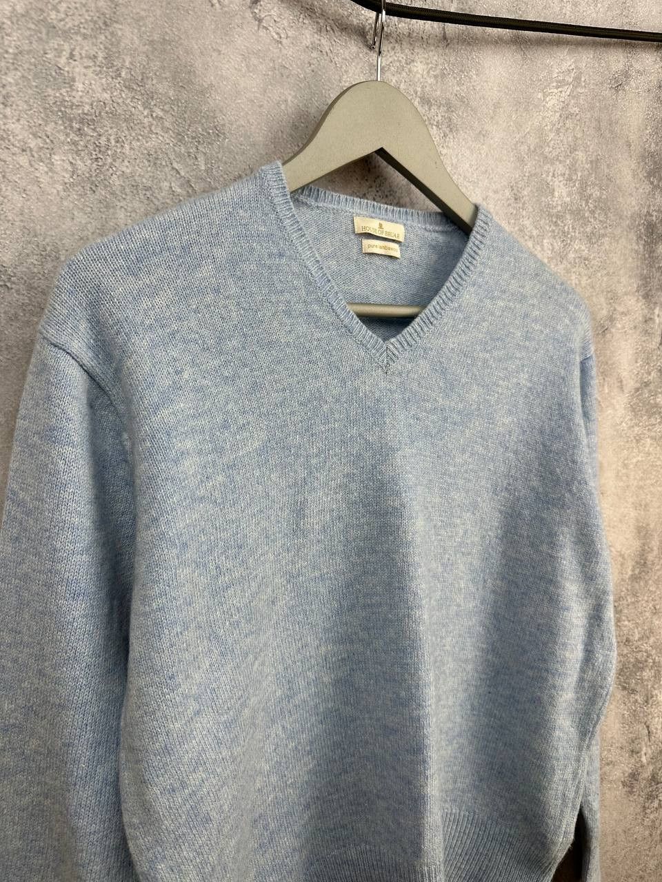 Other House of Bruar V-Neck Lambs Wool Sweater Light Blue Jumper Size US M / EU 48-50 / 2 - 3 Thumbnail