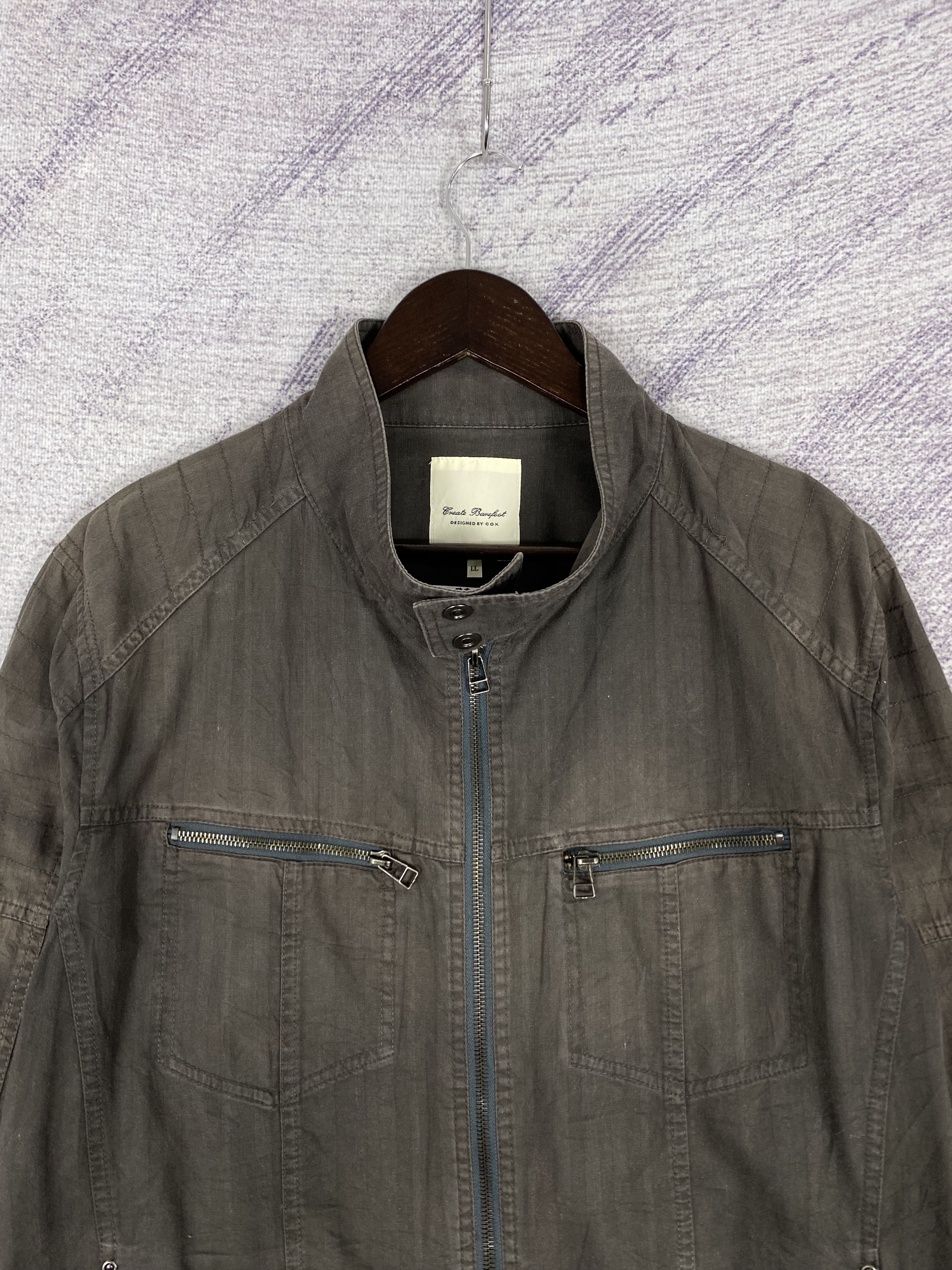 Japanese Brand × Vintage Vintage Create Barefoot Cox Multi Pocket Plain Canvas Jacket Size US L / EU 52-54 / 3 - 2 Thumbnail