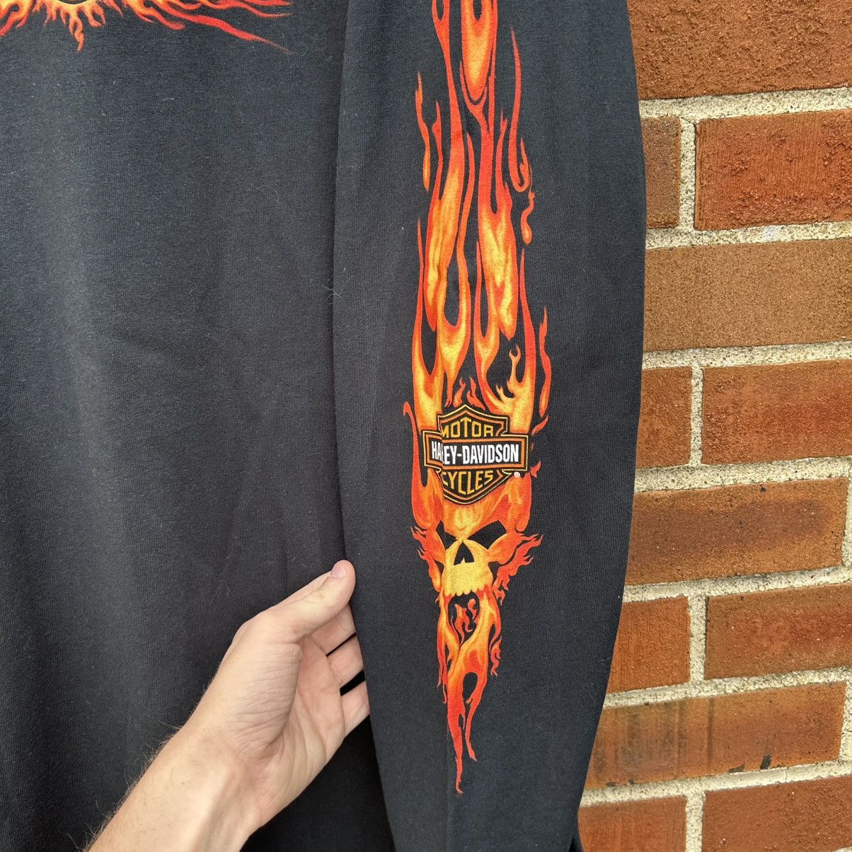 Harley Davidson XL deadstock harley davidson flame logo grunge skull sleeve Size US XL / EU 56 / 4 - 4 Thumbnail