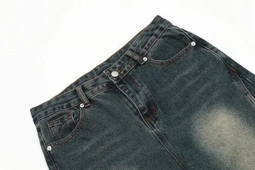 Japanese Brand × Jean Men's loose trendy patchwork jeans with metal buttons Size US 34 / EU 50 - 4 Thumbnail