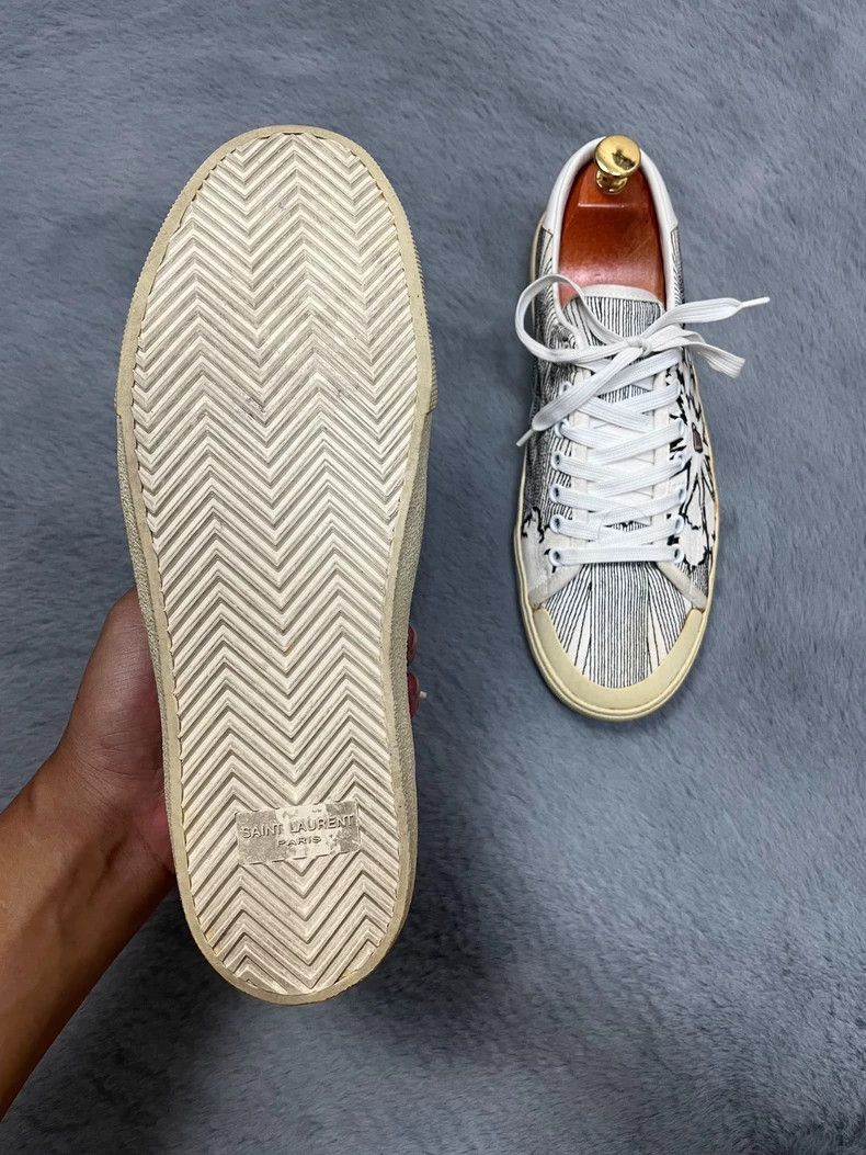Saint Laurent Paris Saint Laurent Low-Top Sneakers with Embroidery-2507 Size US 8.5 / EU 41-42 - 2 Thumbnail