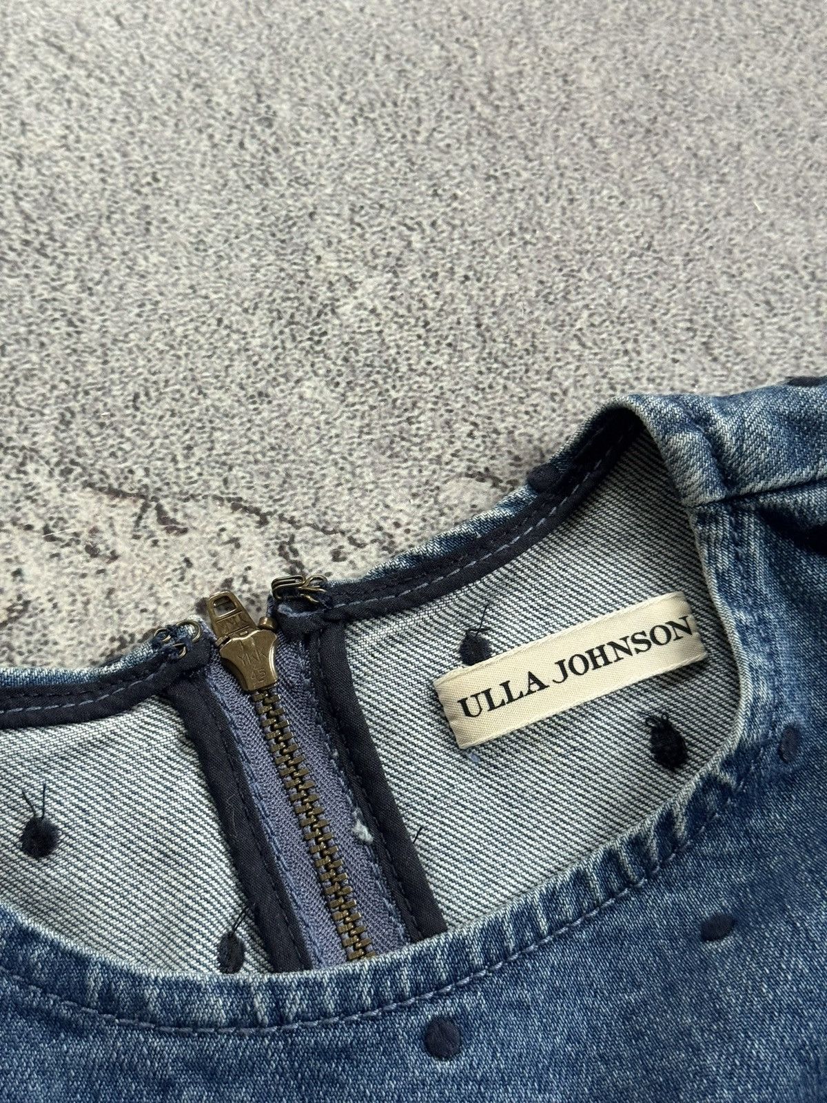 Ulla Johnson Ulla Johnson Lyna 0size denim dotted dress 👗 blue Size XS / US 0-2 / IT 36-38 - 6 Thumbnail