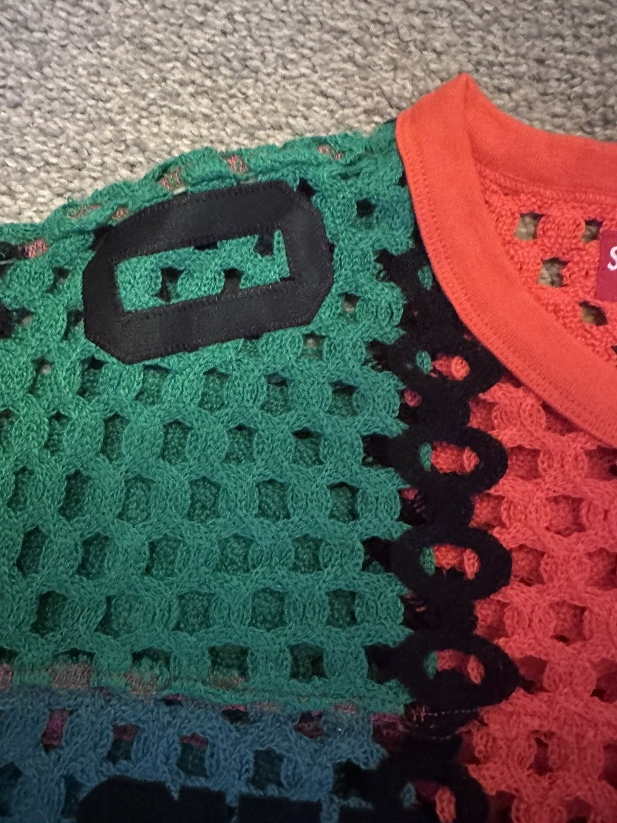 Supreme Supreme crochet football jersey Medium green and orange Size US M / EU 48-50 / 2 - 5 Thumbnail