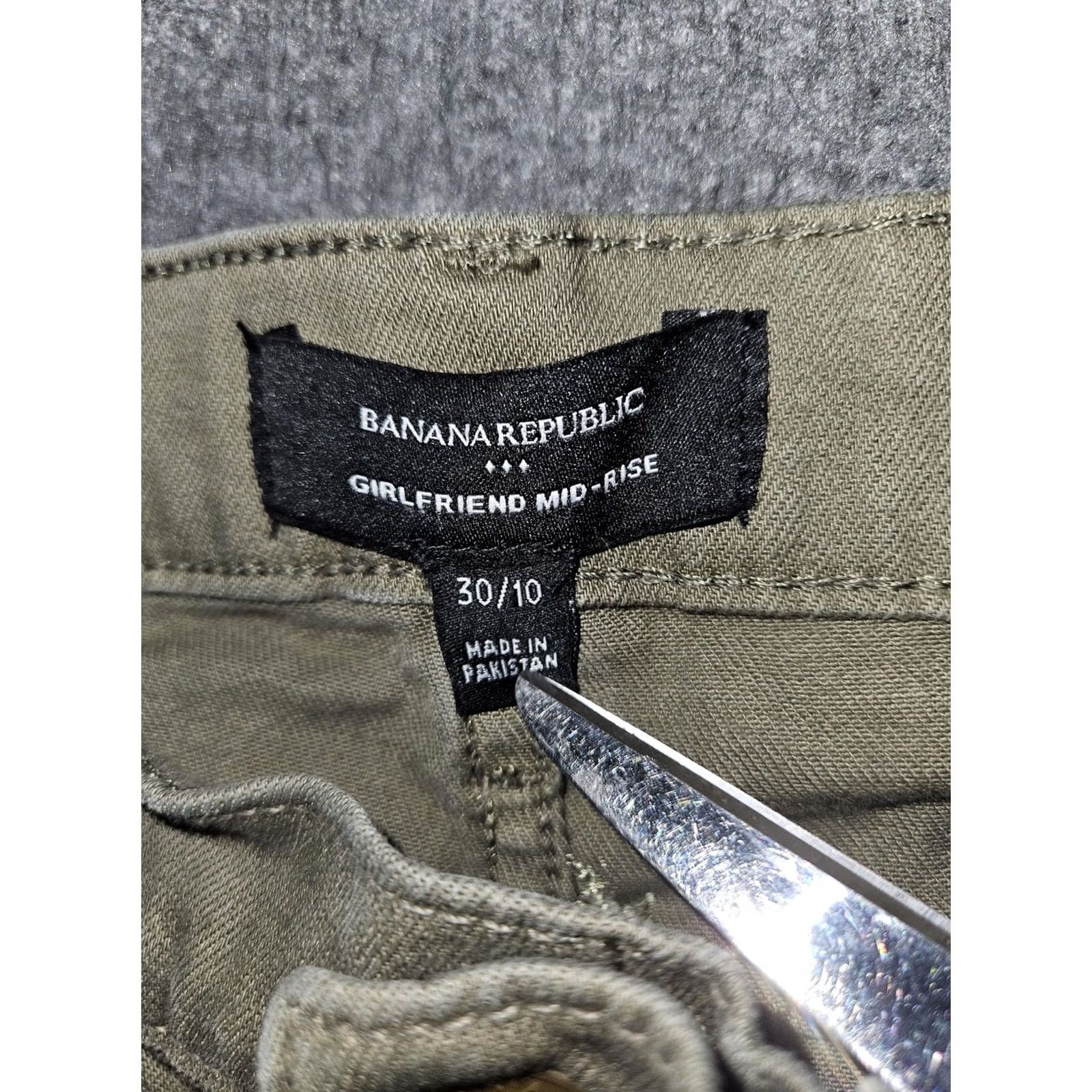 Banana Republic Banana Republic Jeans Womens 30 Green Girlfriend Mid Rise Straight Stretch Denim Size 30" / US 8 / IT 44 - 2 Thumbnail