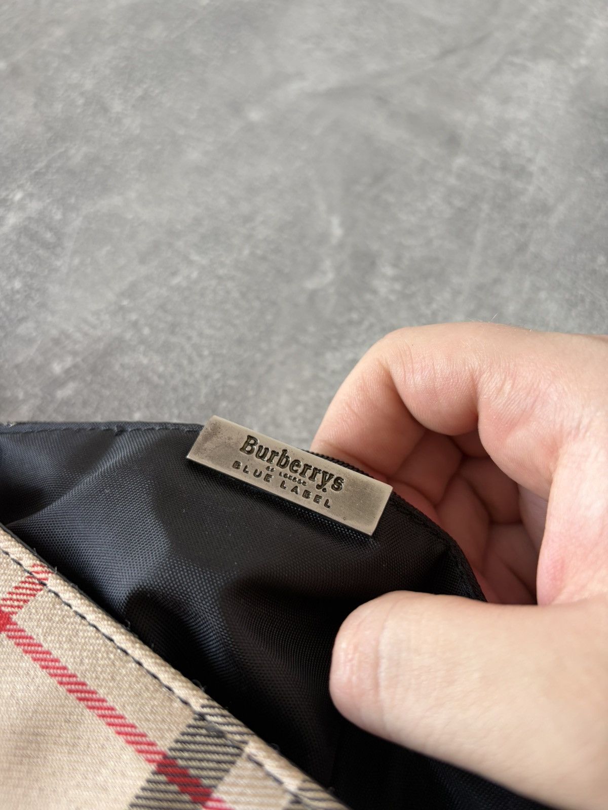 Burberry Rare Burberry Blue Label Tote Nova Check Beige Canvas Bag Size ONE SIZE - 15 Thumbnail