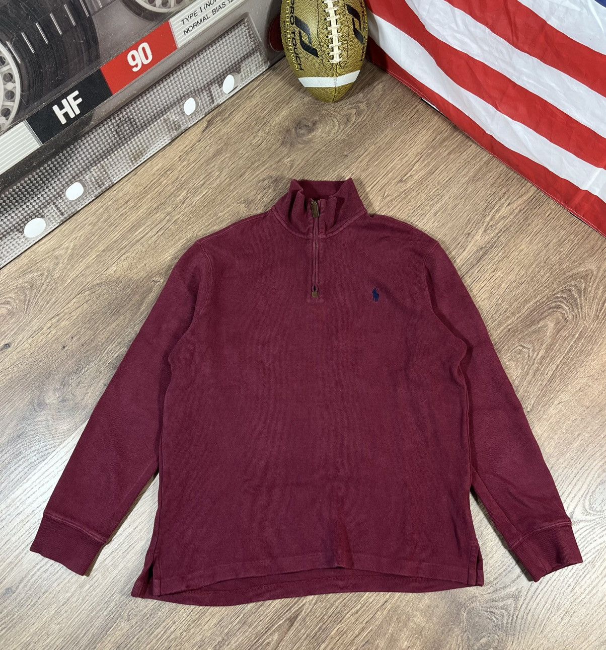 Polo Ralph Lauren × Ralph Lauren × Vintage Vintage 90s Polo Ralph Lauren 1/4 Zip Size US M / EU 48-50 / 2 - 1 Thumbnail