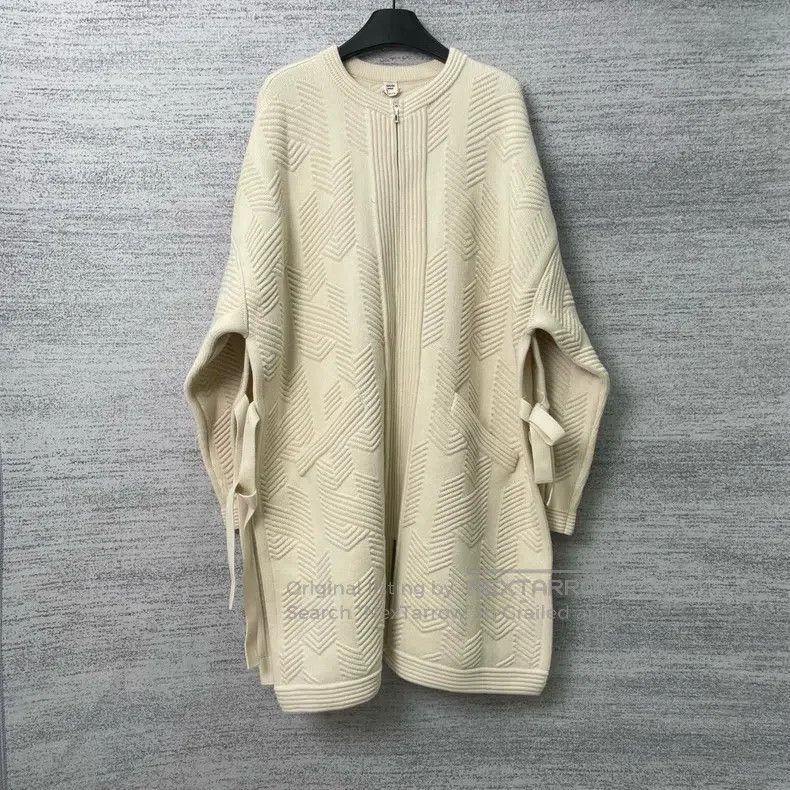 Hermes Hermes Relief H Logo Knit Cloak Coat Size XS / US 0-2 / IT 36-38 - 2 Thumbnail
